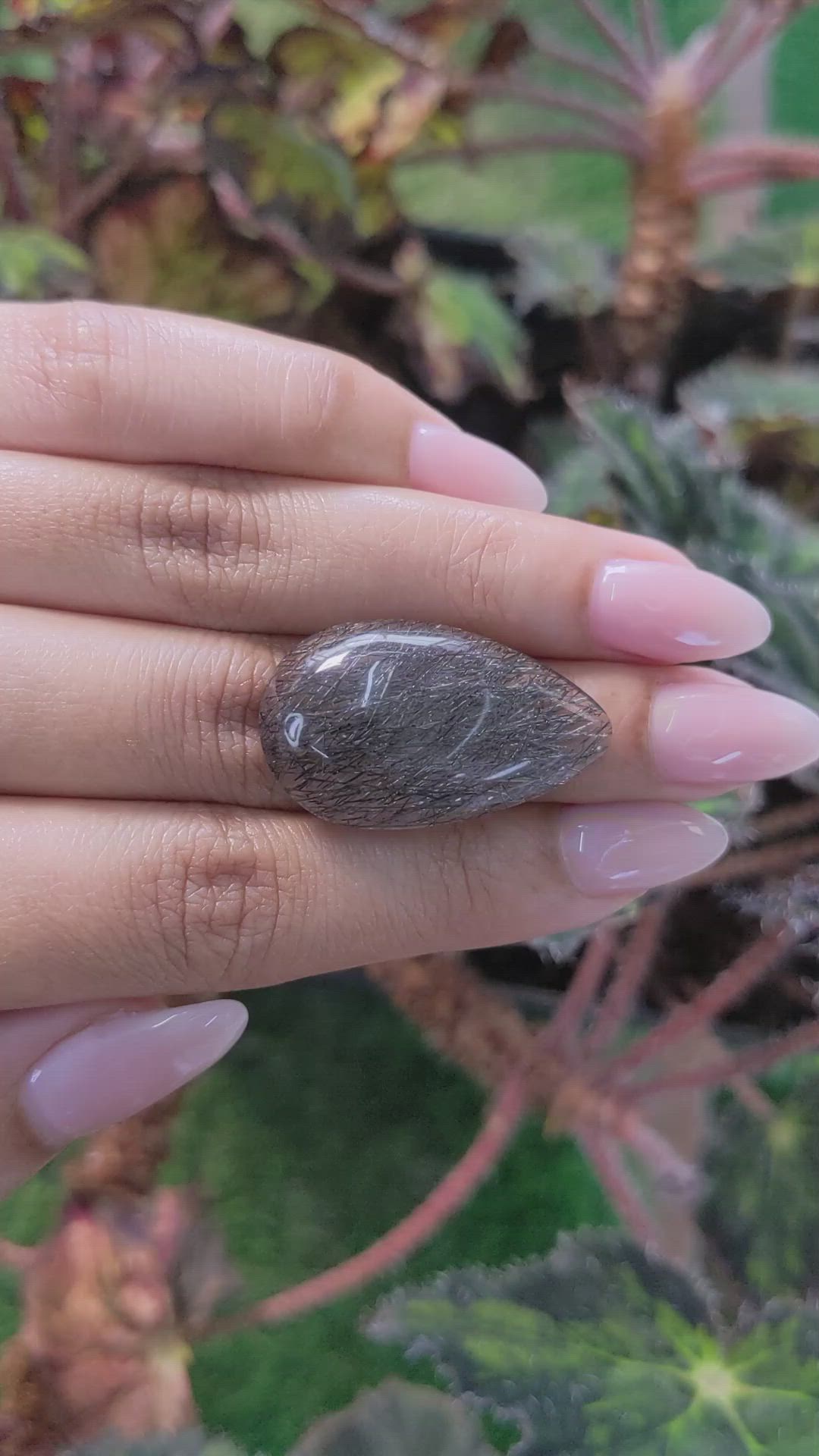 27.78 Ct. Cabochon Rutilated Quartz from Ceylon (Sri Lanka) Size Video