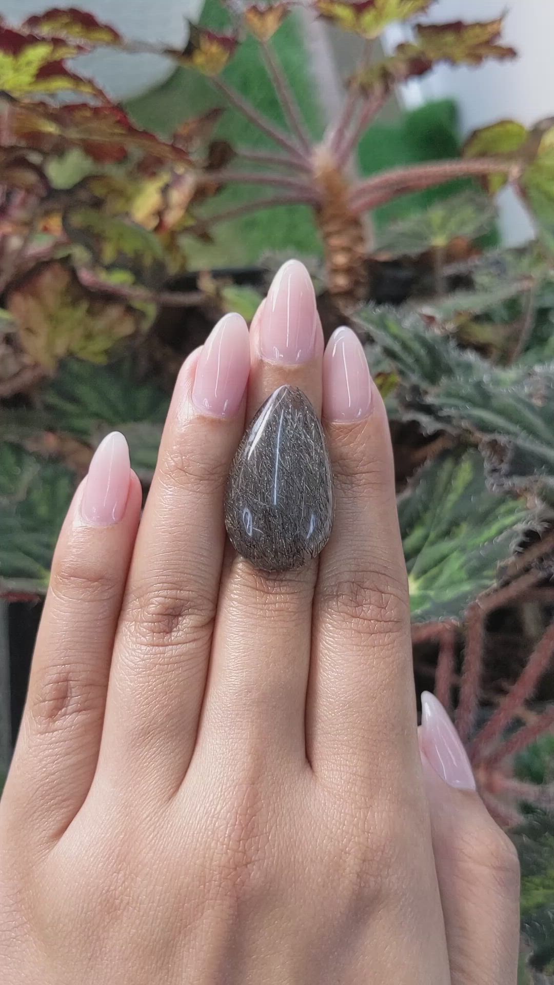 27.78 Ct. Cabochon Rutilated Quartz from Ceylon (Sri Lanka) Size Video