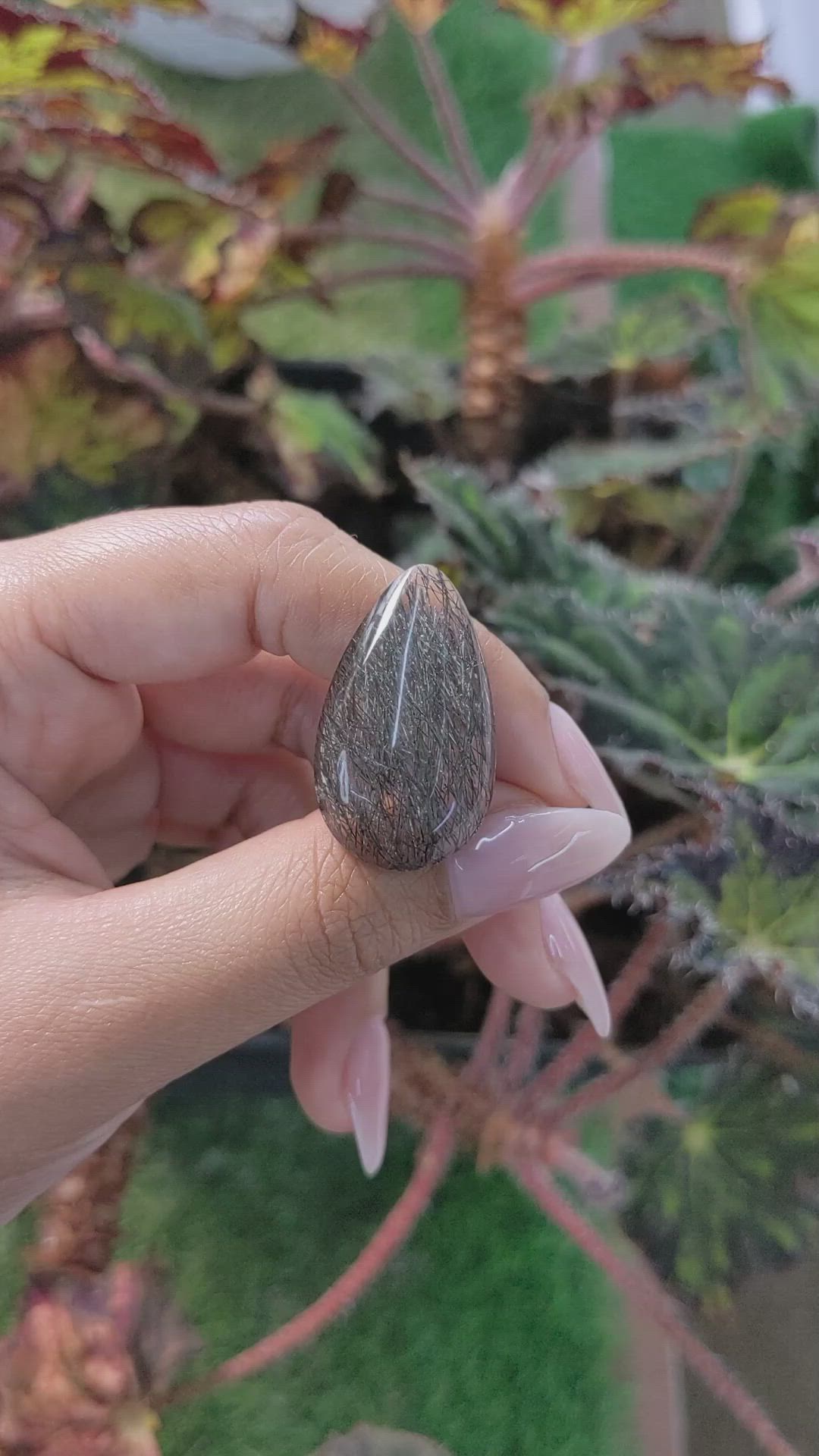 27.78 Ct. Cabochon Rutilated Quartz from Ceylon (Sri Lanka) Size Video