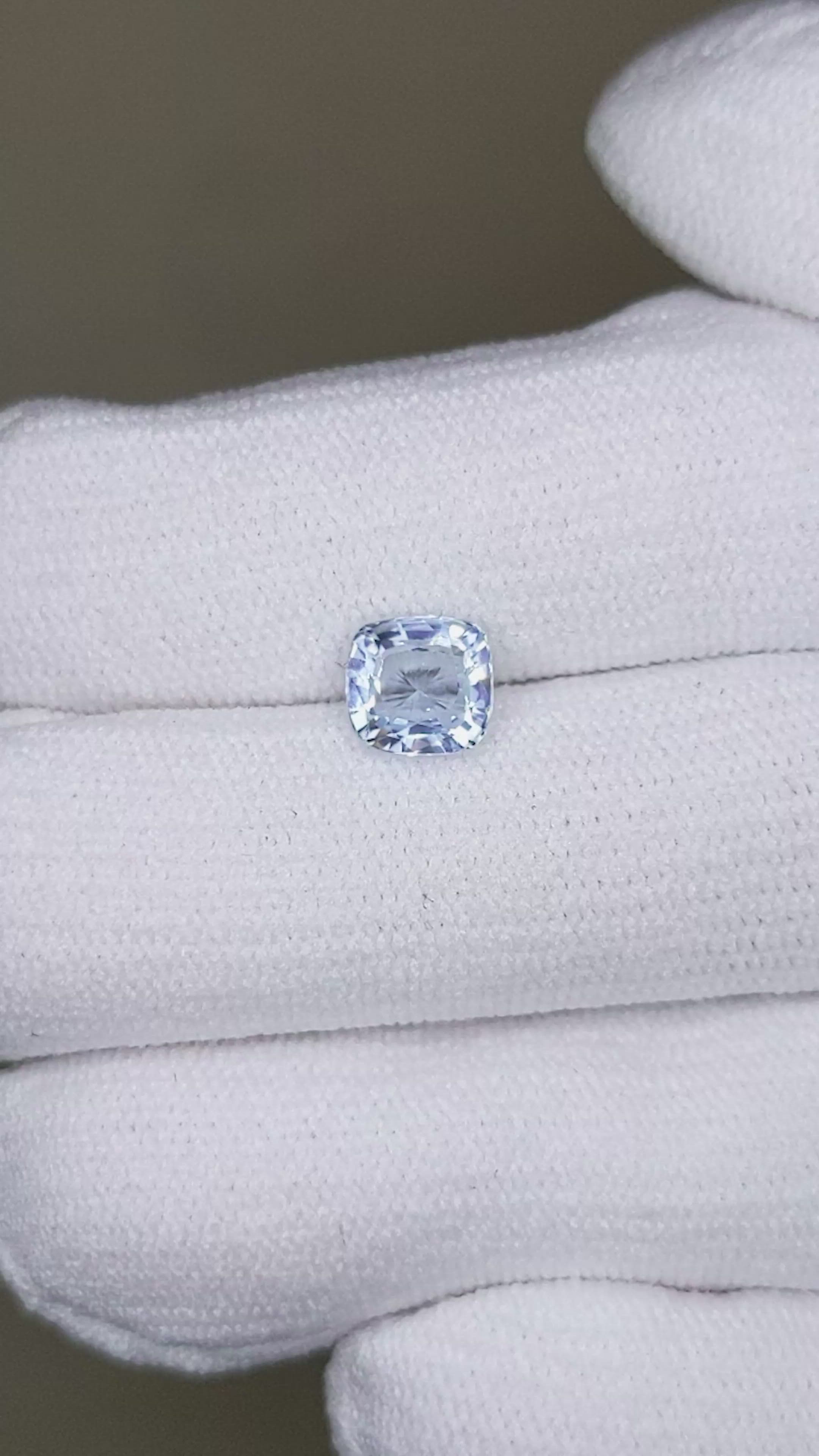 1.01 Ct. Aquamarine from Ceylon (Sri Lanka) Size Video