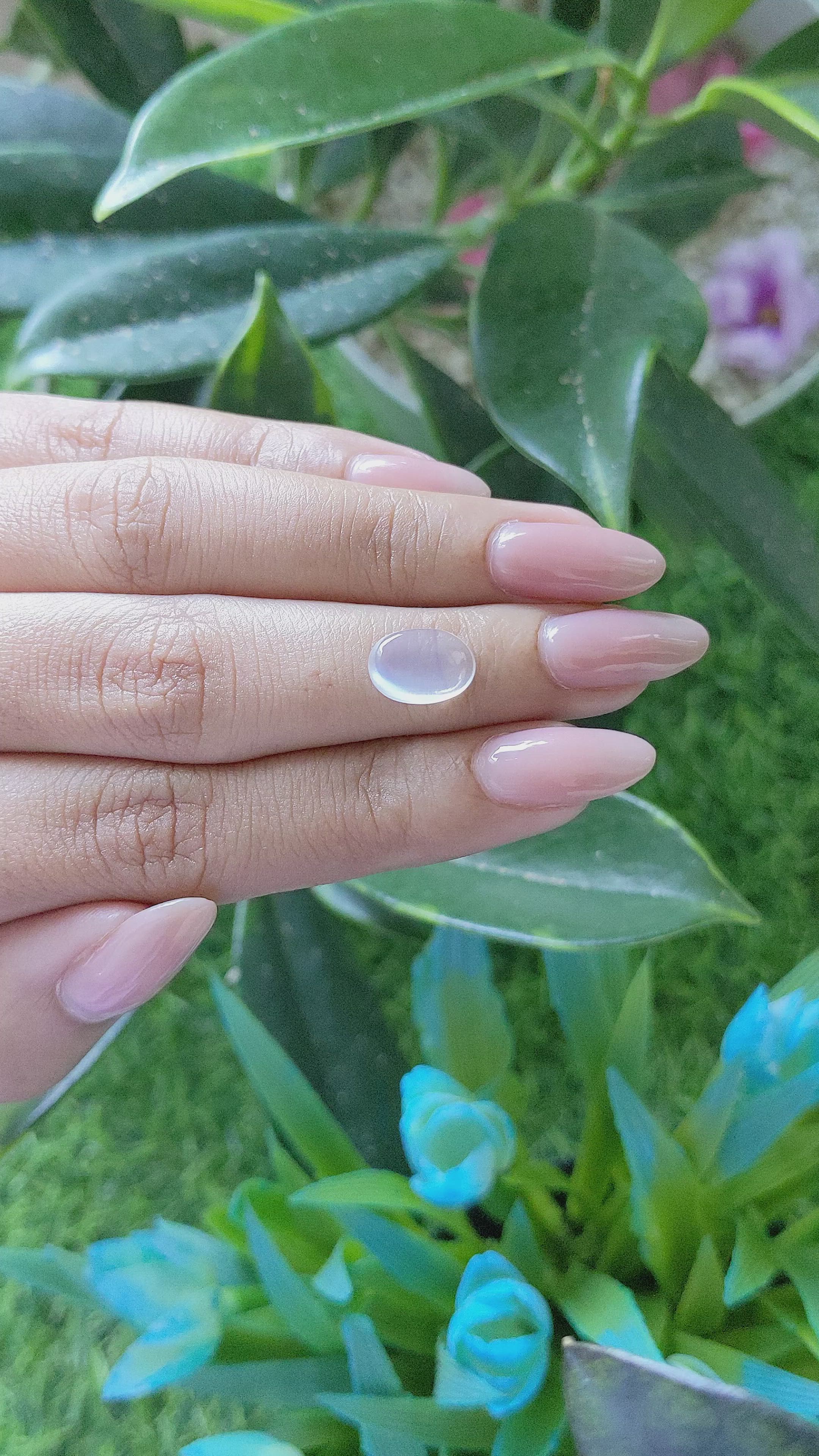 2.00 Ct. Cabochon Moonstone from Ceylon (Sri Lanka) Size Video