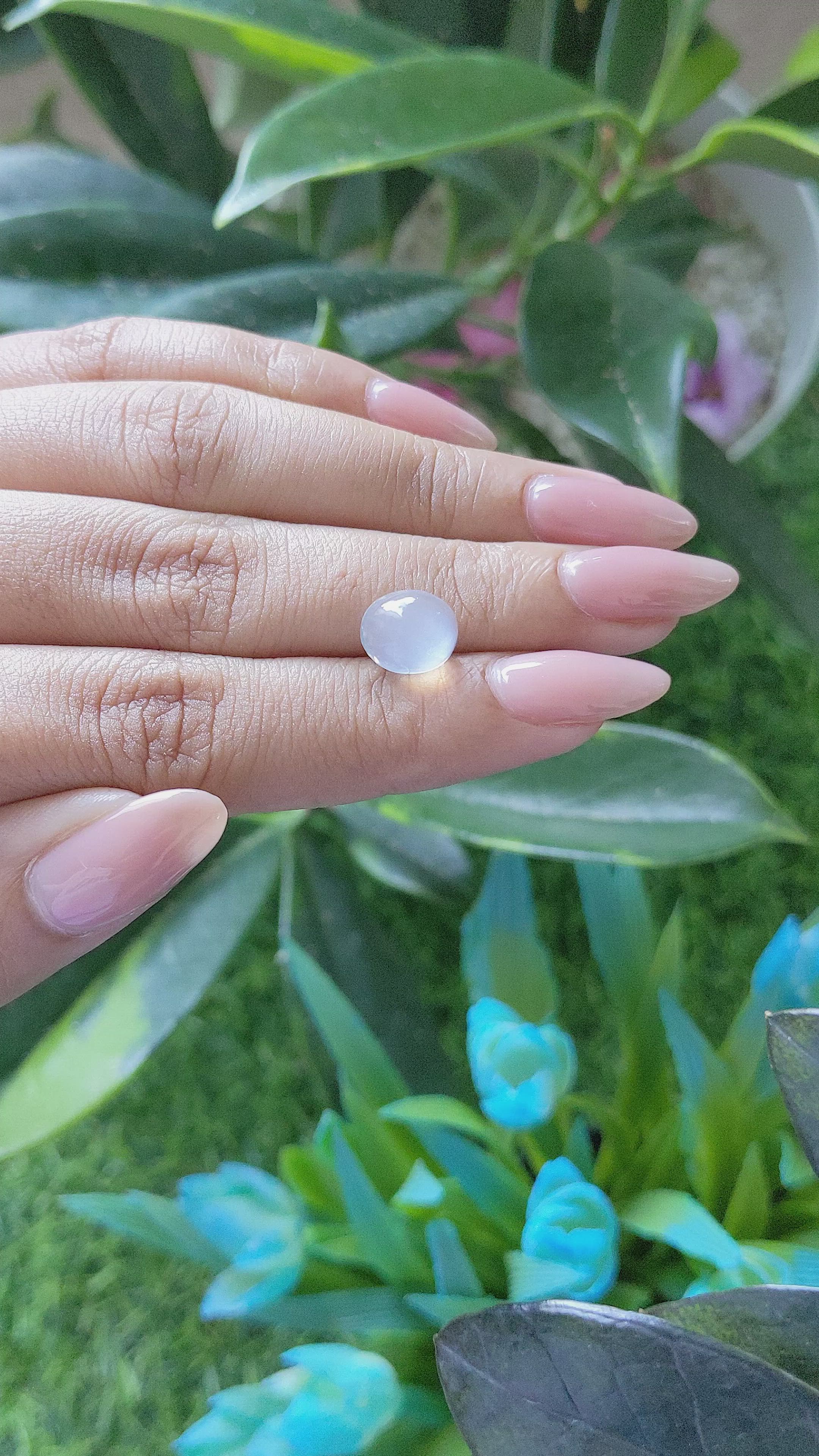 2.97 Ct. Cabochon Moonstone from Ceylon (Sri Lanka) Size Video