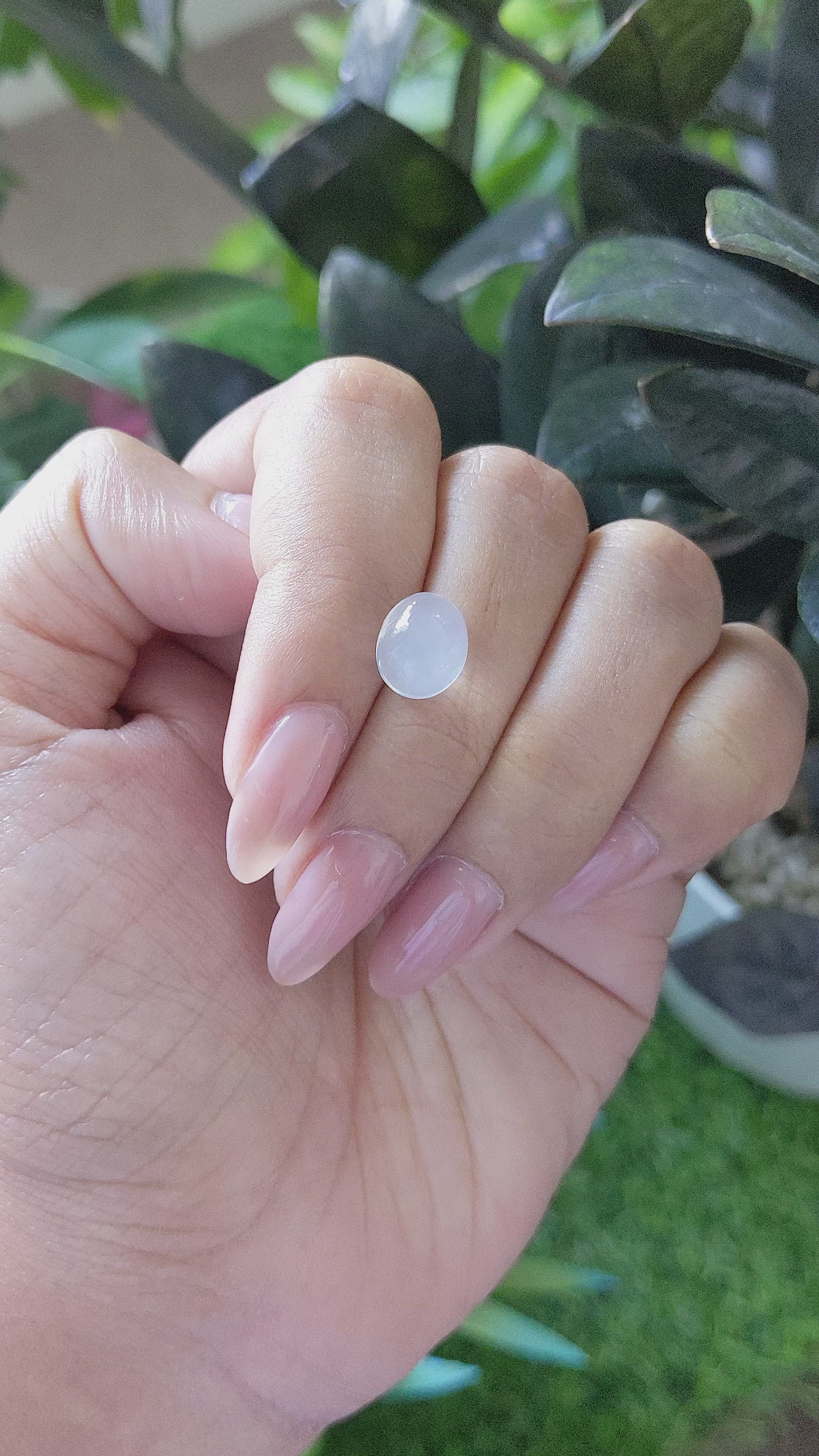 2.97 Ct. Cabochon Moonstone from Ceylon (Sri Lanka) Size Video