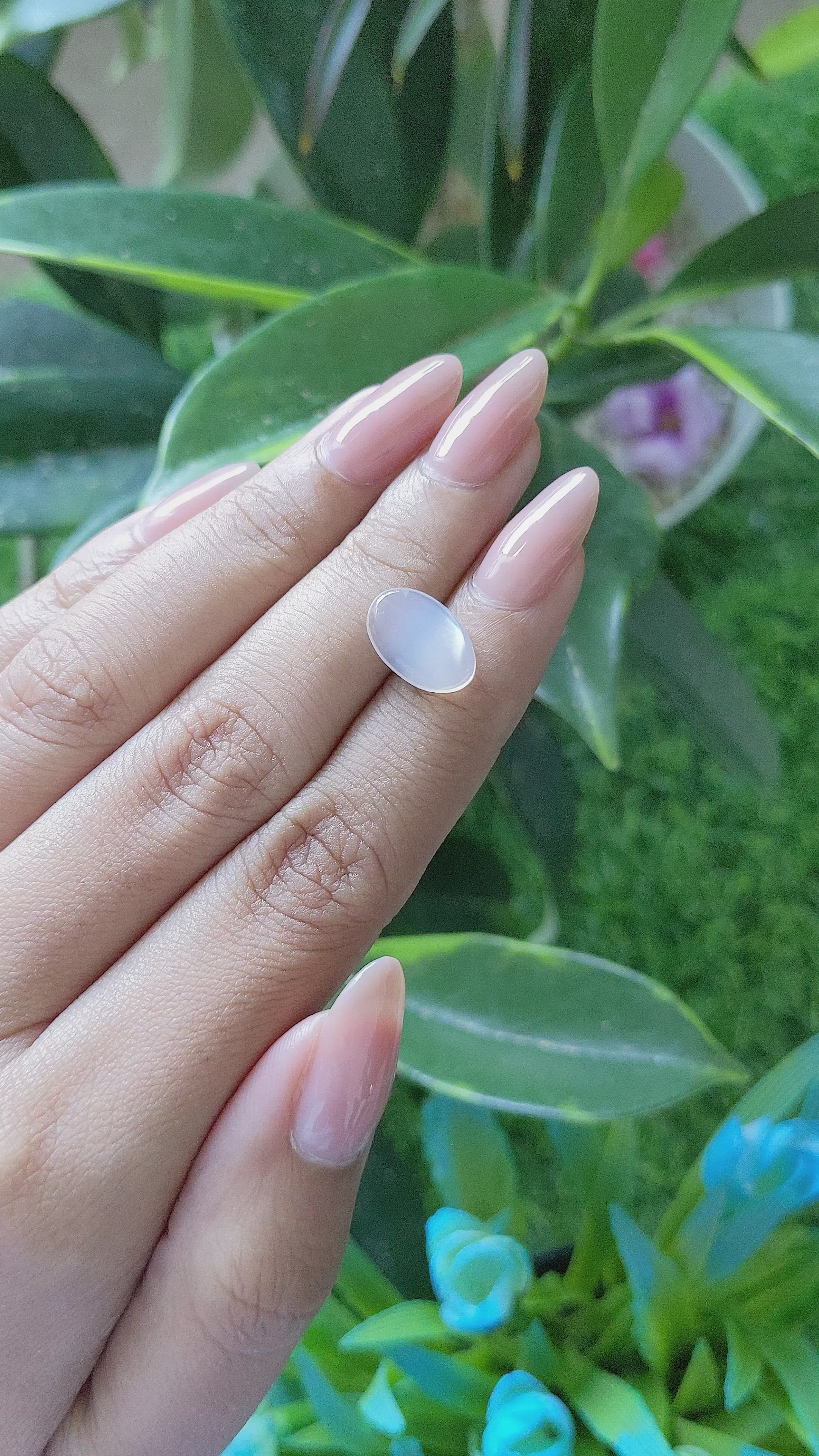 2.29 Ct. Cabochon Moonstone from Ceylon (Sri Lanka) Size Video