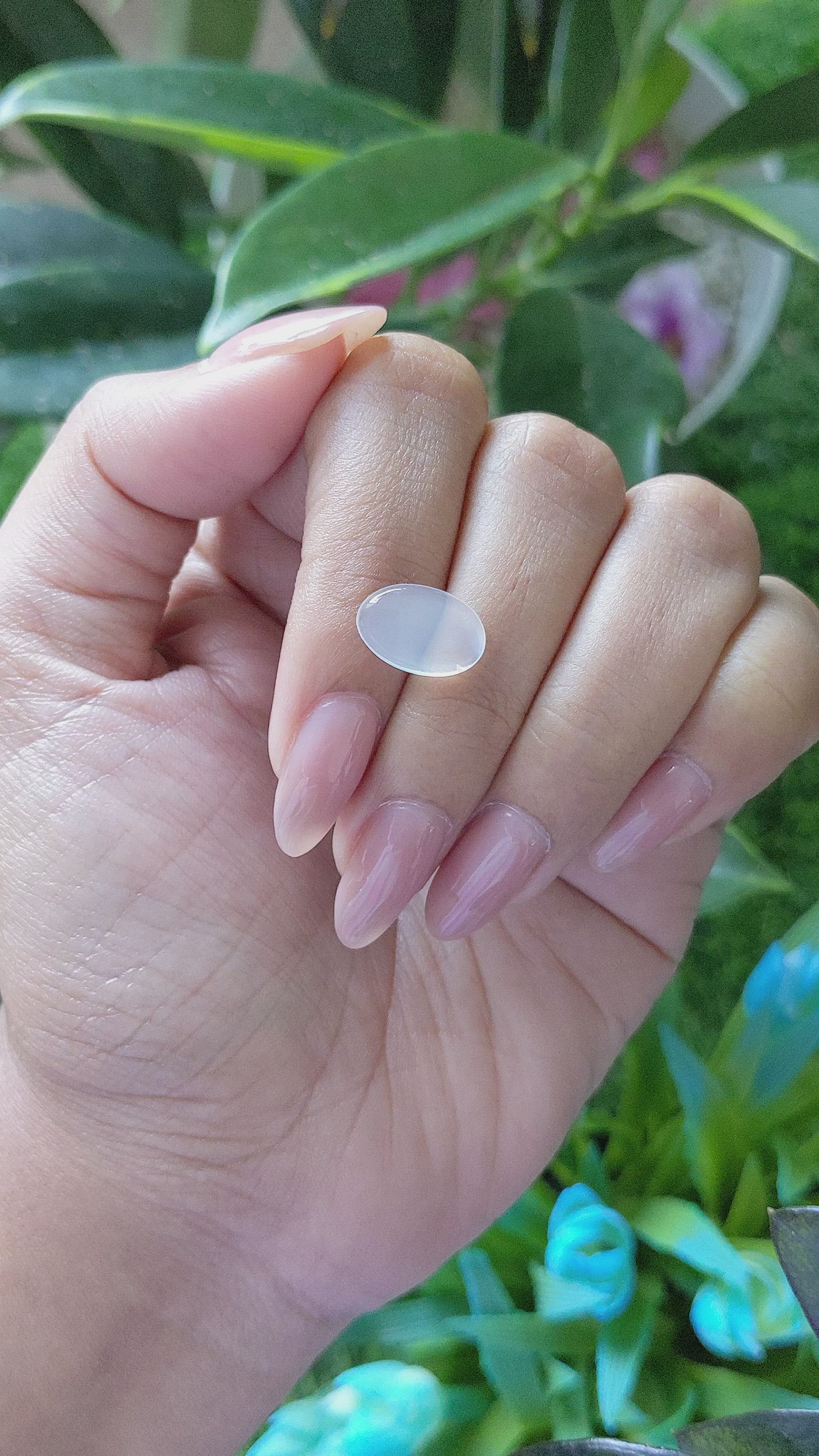 2.29 Ct. Cabochon Moonstone from Ceylon (Sri Lanka) Size Video