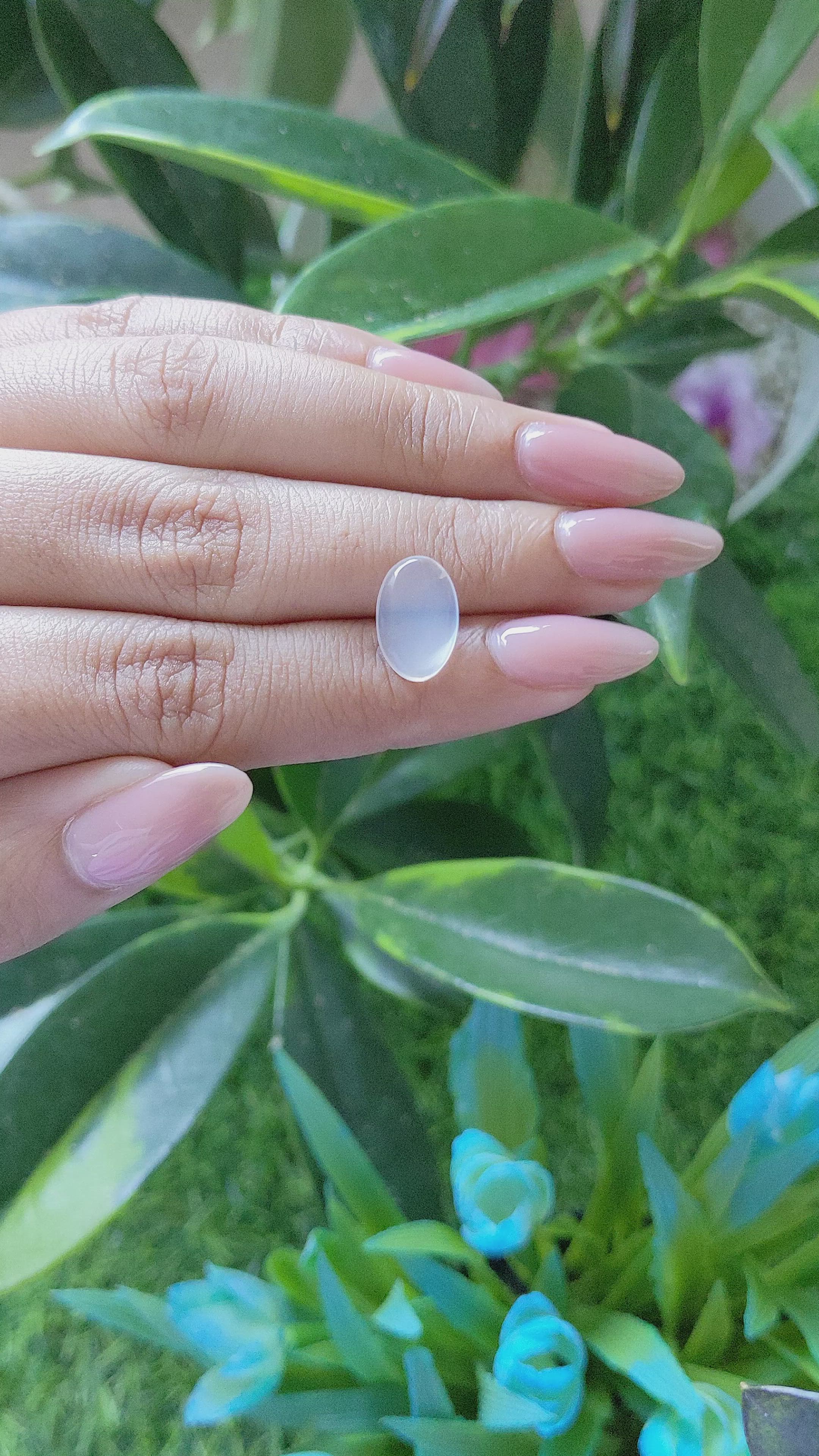 2.29 Ct. Cabochon Moonstone from Ceylon (Sri Lanka) Size Video