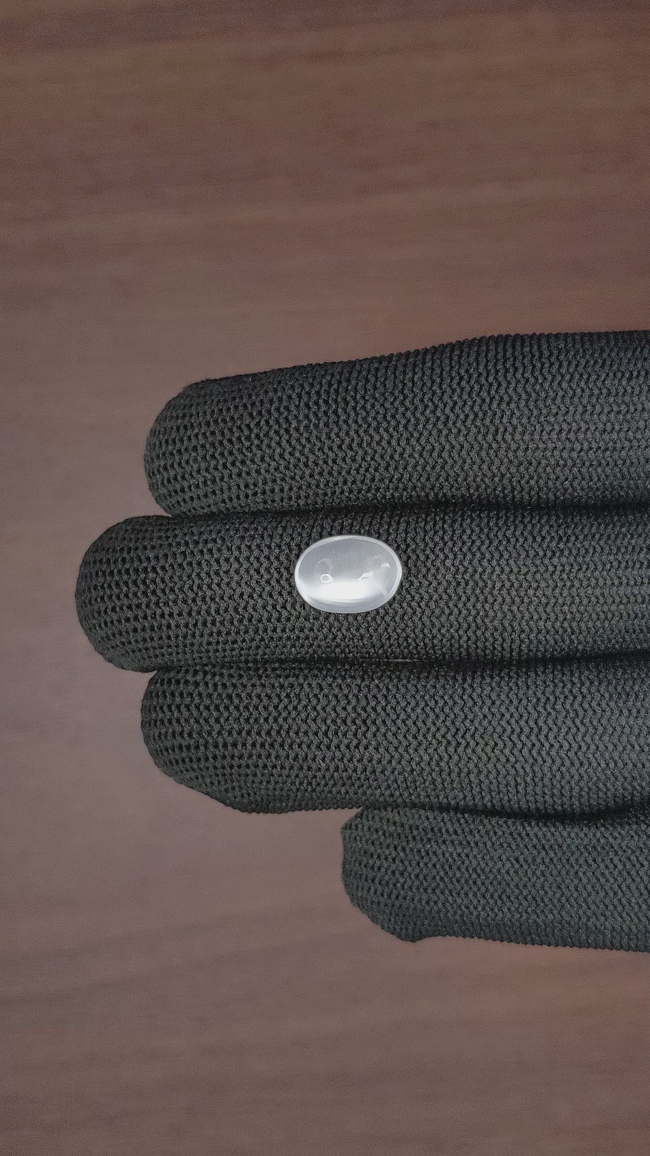 3.76 Ct. White Cabochon Moonstone from Ceylon (Sri Lanka) Size Video