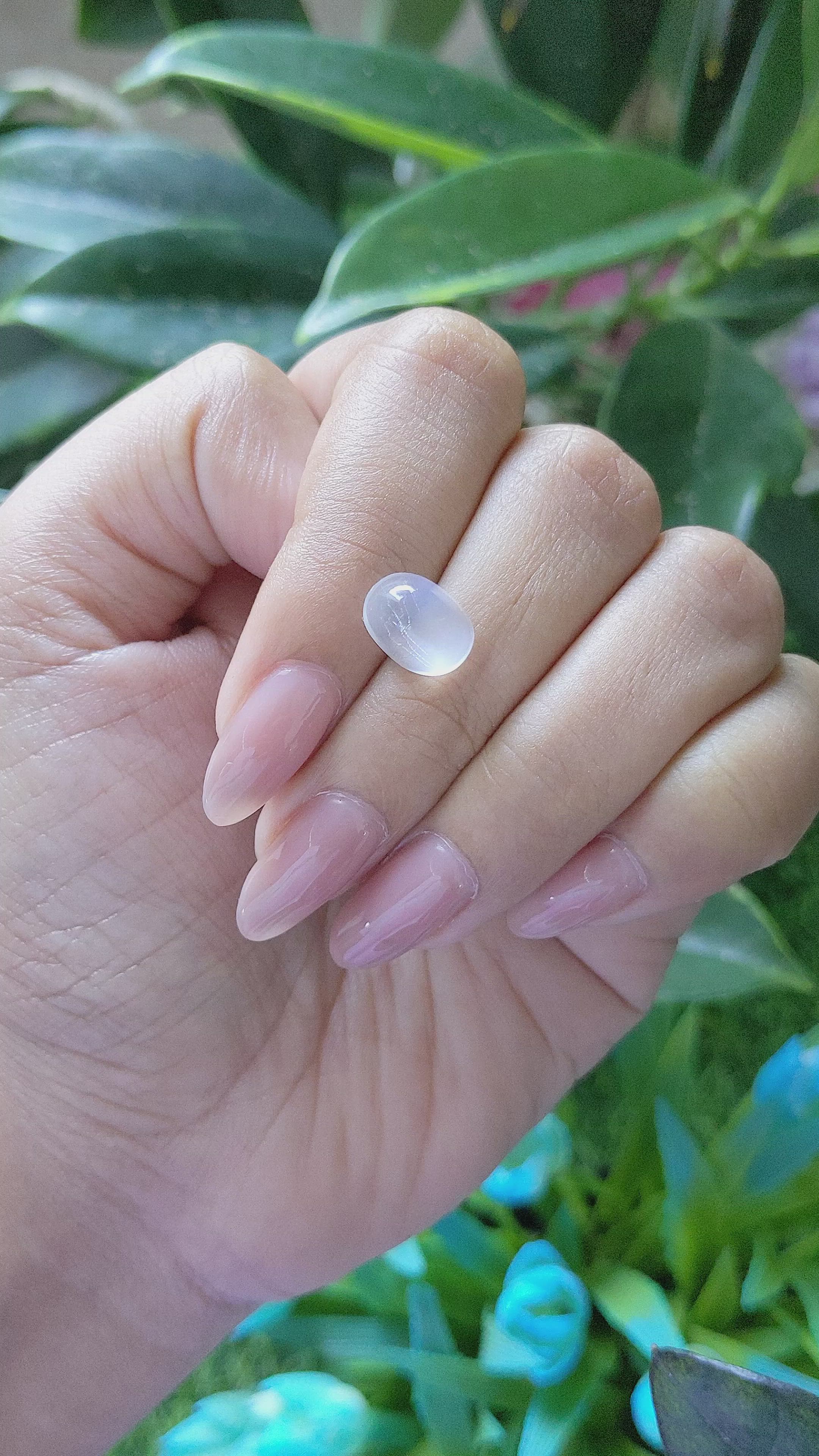 3.93 Ct. Cabochon Moonstone from Ceylon (Sri Lanka) Size Video