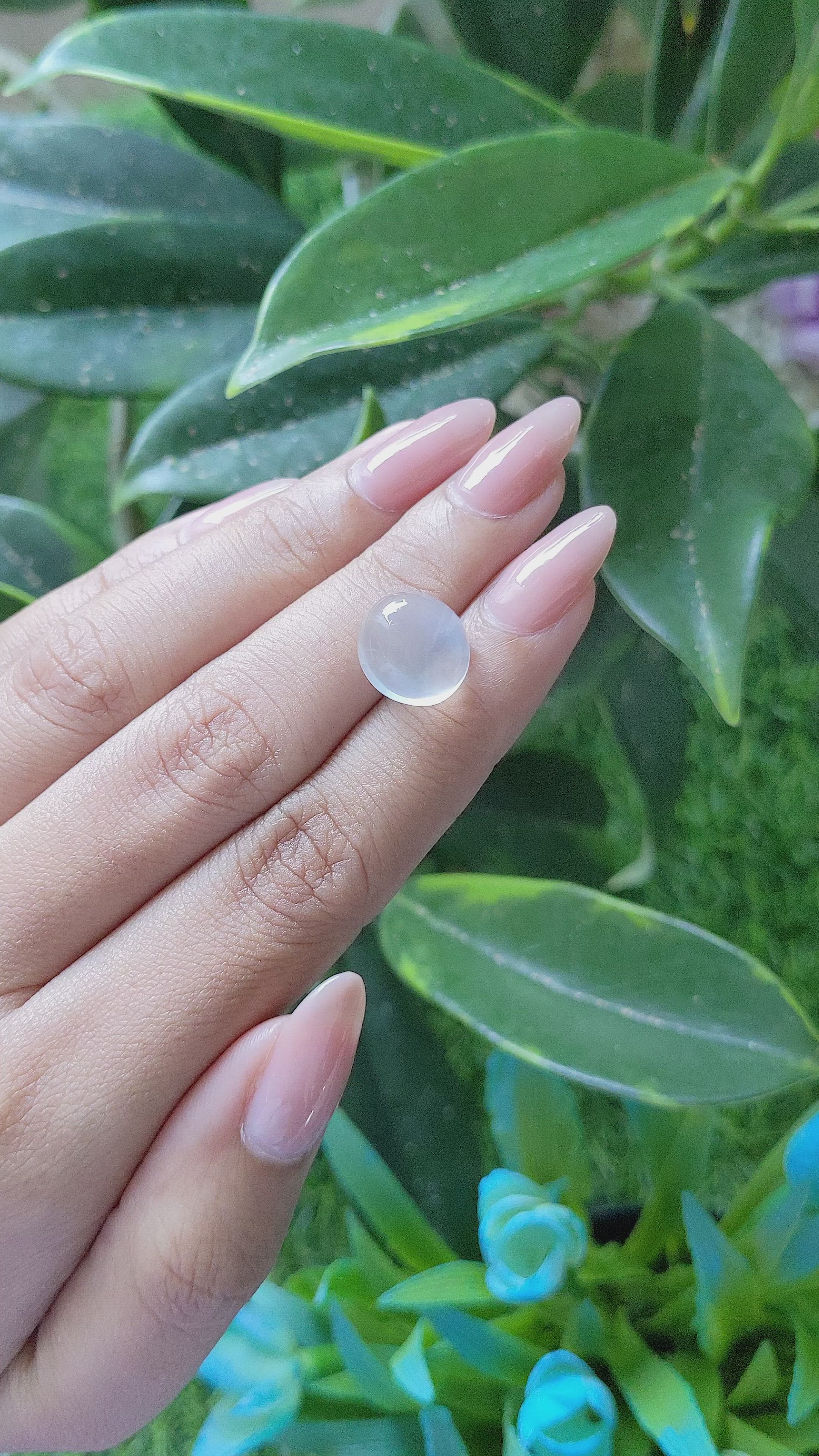 7.17 Ct. Cabochon Moonstone from Ceylon (Sri Lanka) Size Video