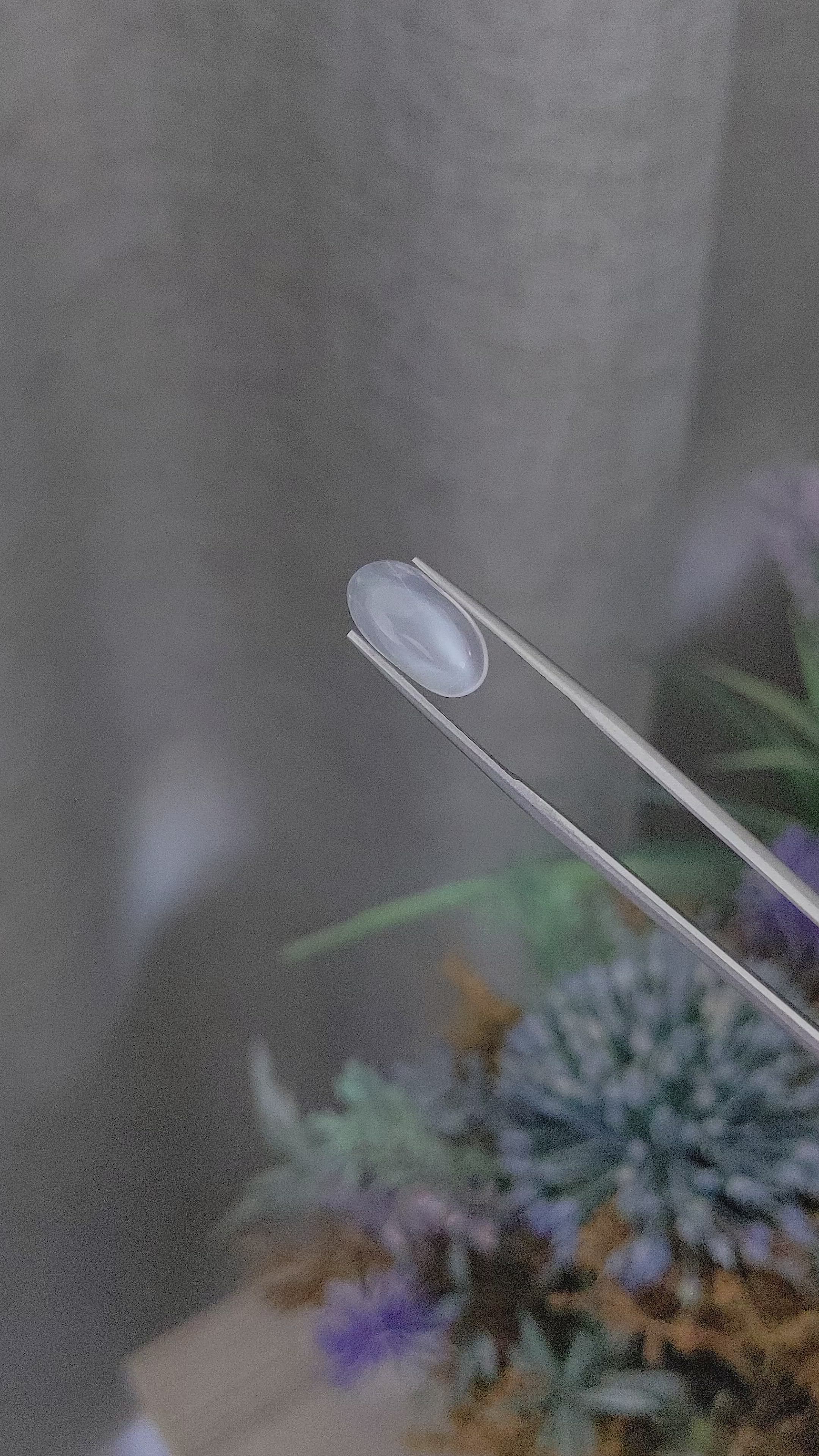 3.72 Ct. White Cabochon Moonstone from Ceylon (Sri Lanka) Size Video