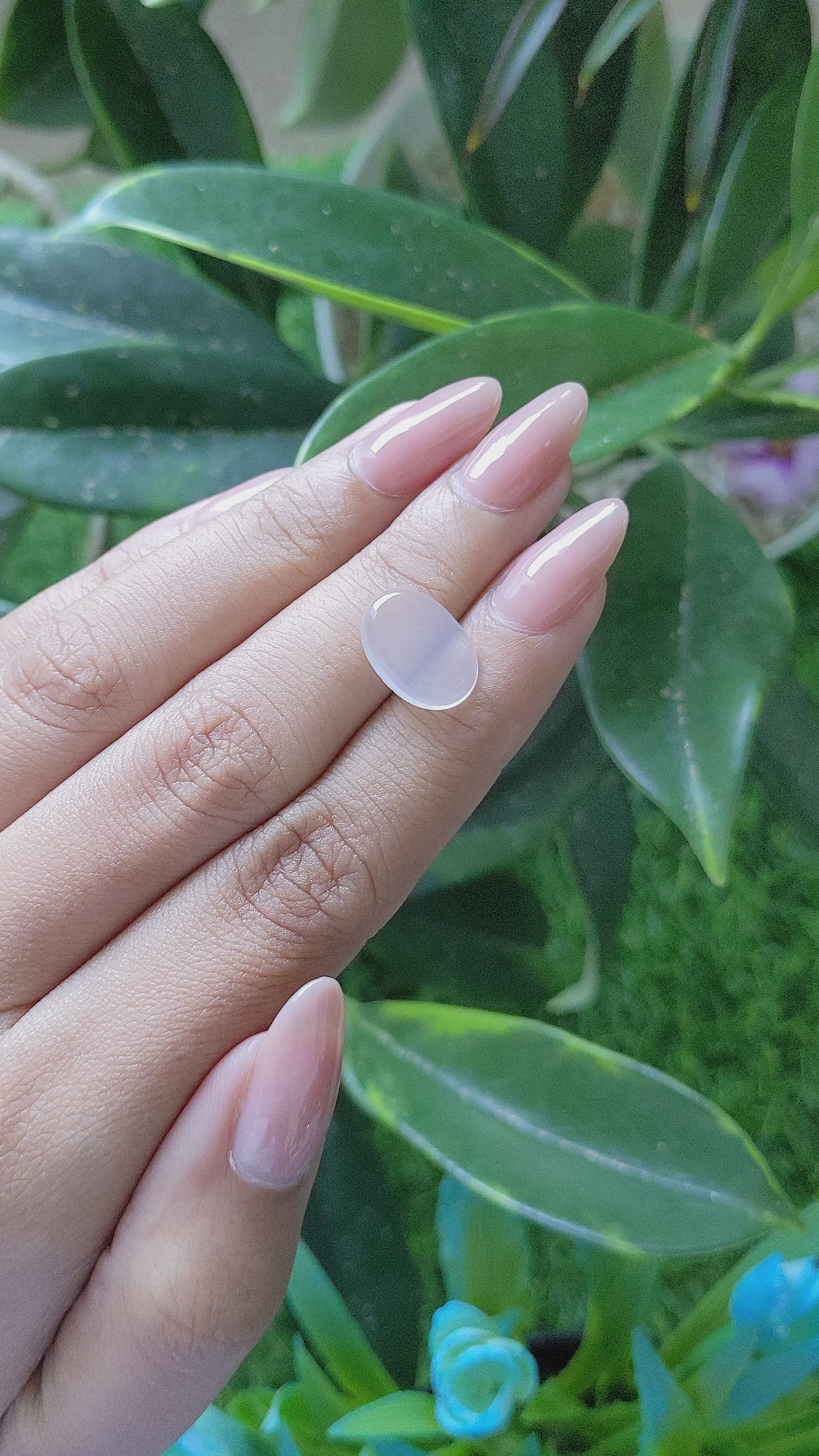 3.39 Ct. Cabochon Moonstone from Ceylon (Sri Lanka) Size Video