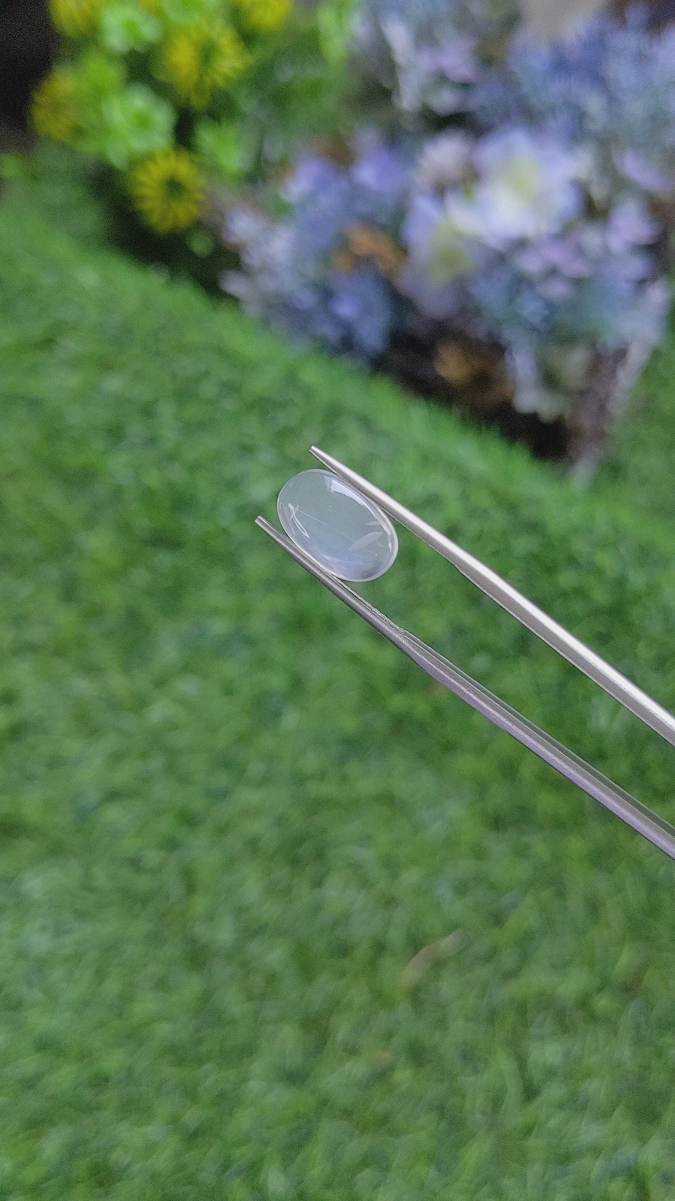 3.69 Ct. Cabochon Moonstone from Ceylon (Sri Lanka) Size Video