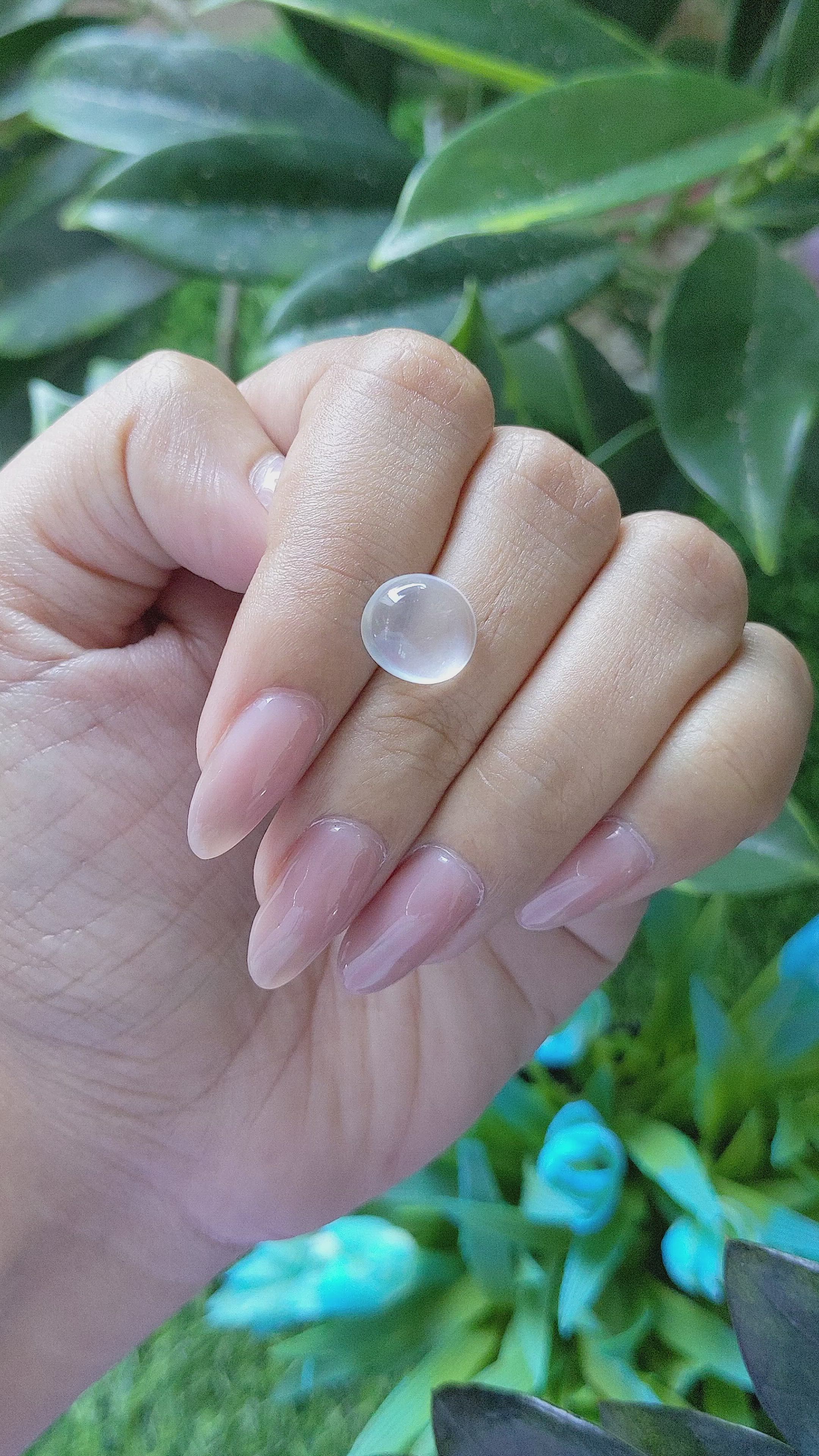 3.93 Ct. Cabochon Moonstone from Ceylon (Sri Lanka) Size Video