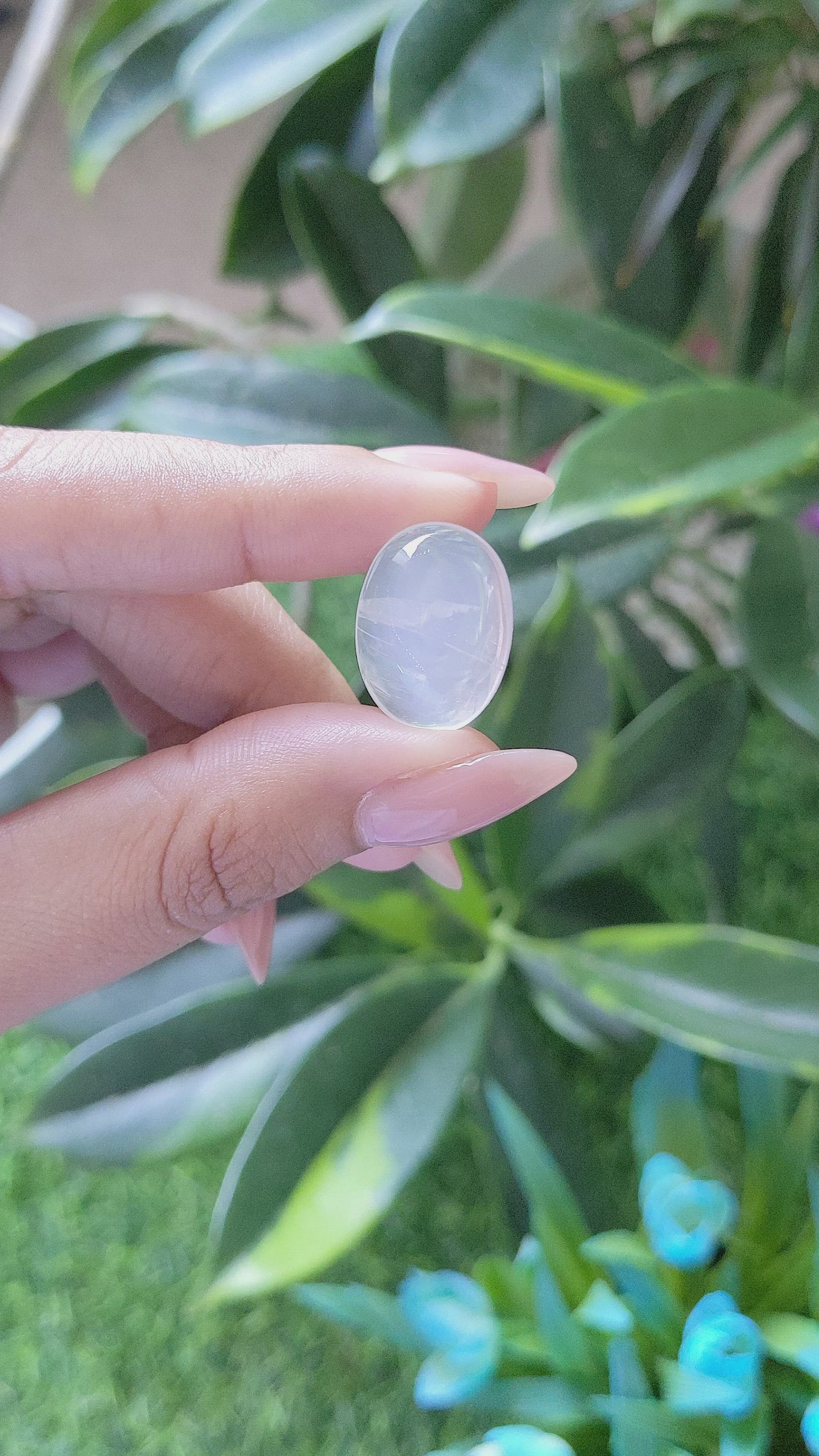 12.09 Ct. White Cabochon Moonstone from Ceylon (Sri Lanka) Size Video