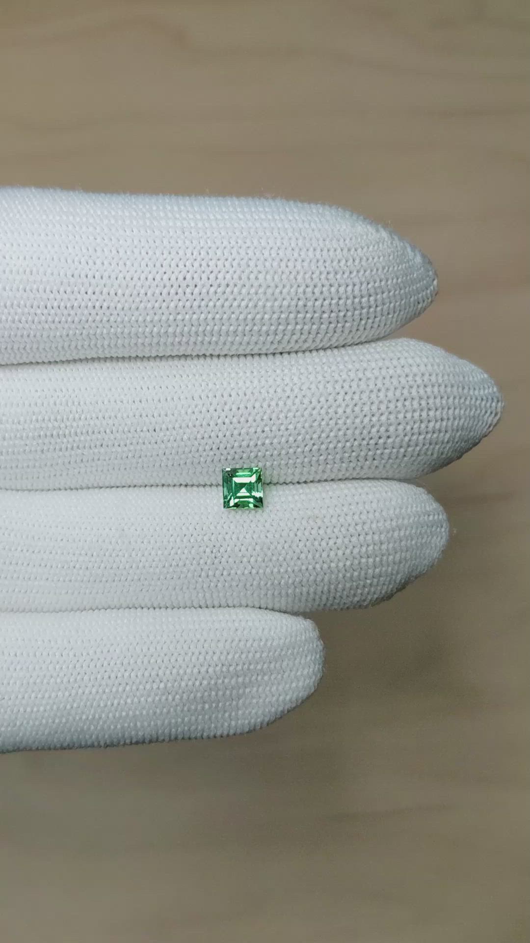 0.81 Ct. Green Tourmaline from Afghanistan Size Video