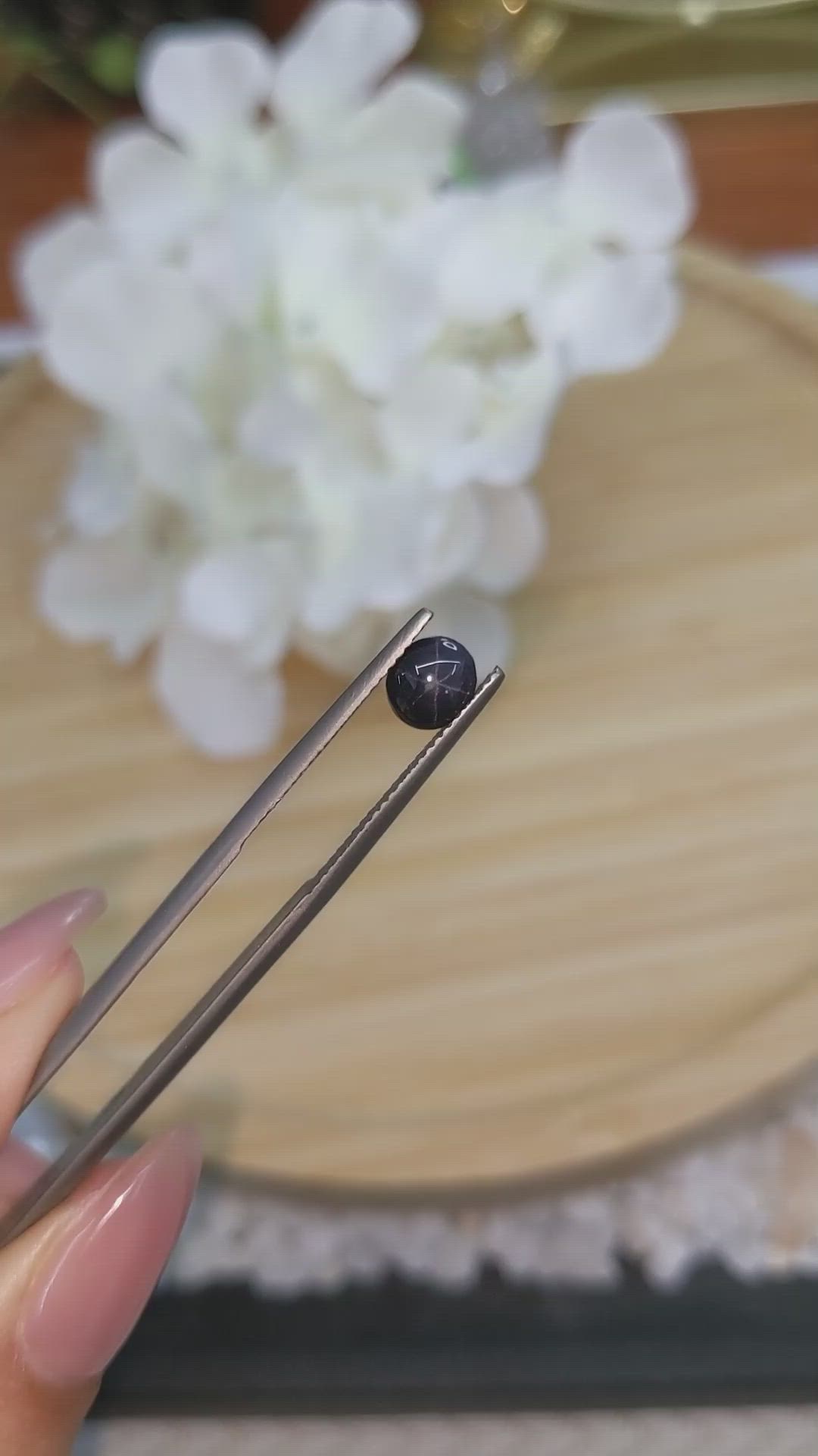 1.30 Ct. Greyish Blue Star Spinel from Ceylon (Sri Lanka) Size Video