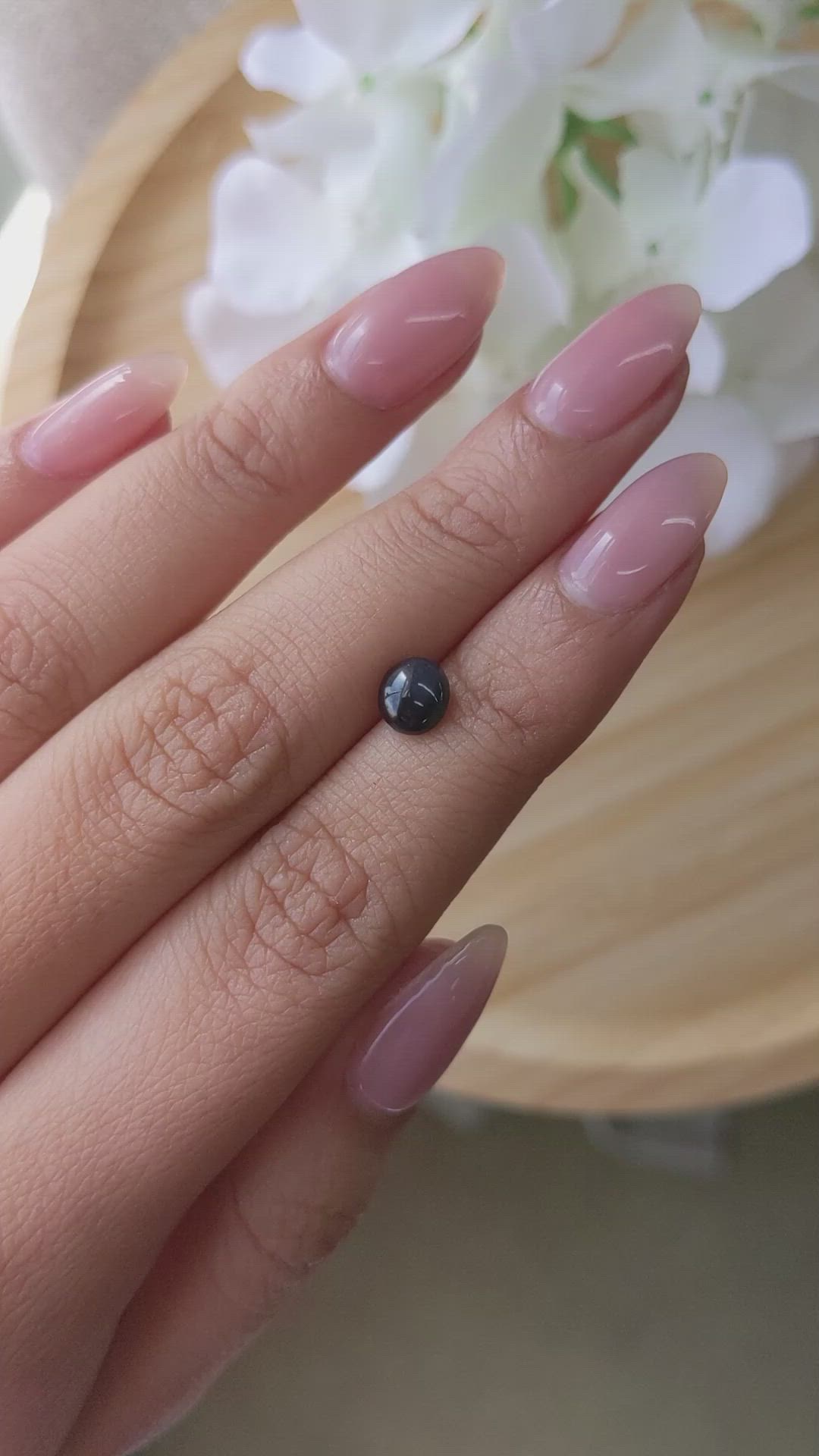 1.30 Ct. Greyish Blue Star Spinel from Ceylon (Sri Lanka) Size Video