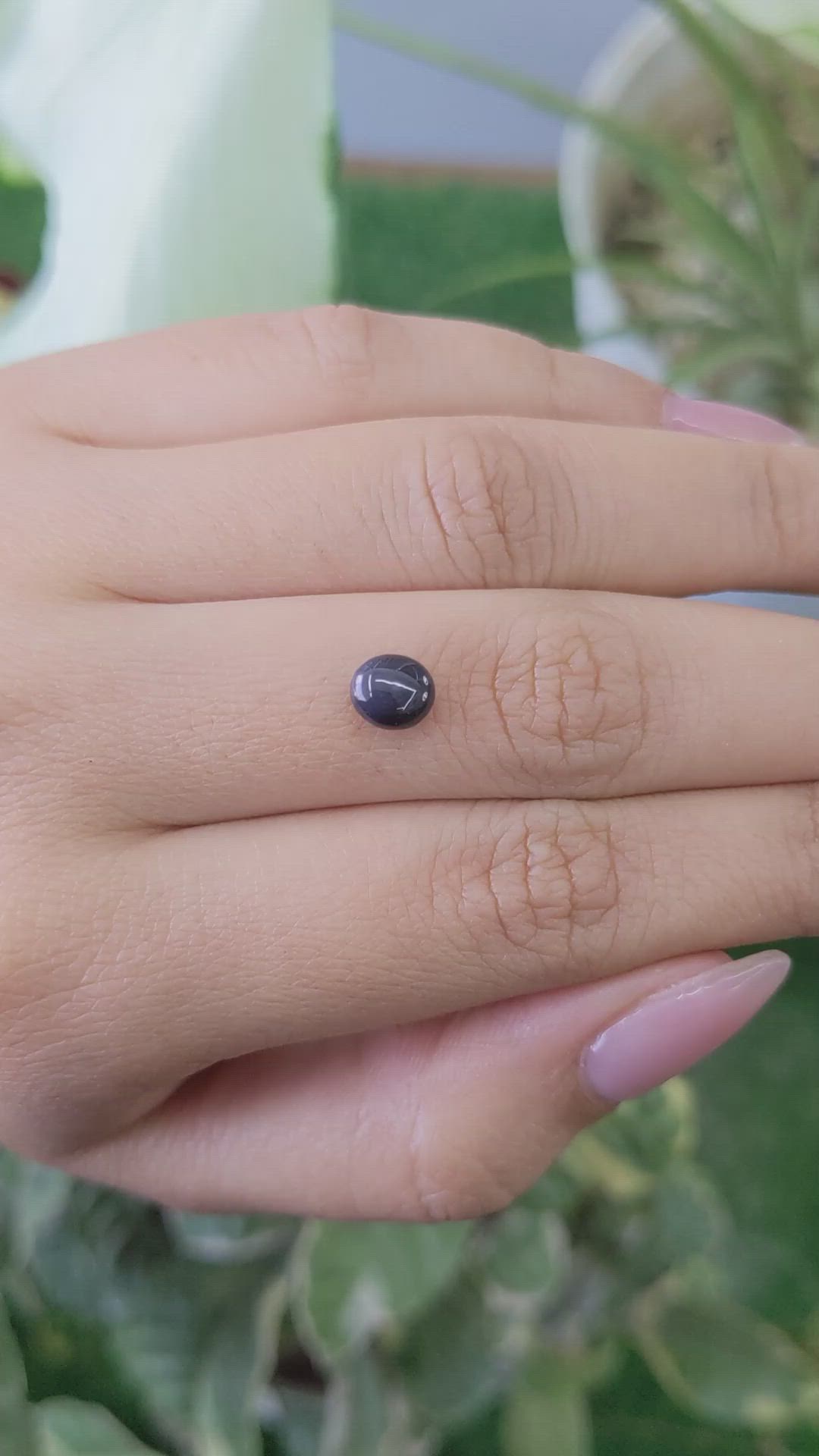 1.30 Ct. Greyish Blue Star Spinel from Ceylon (Sri Lanka) Size Video