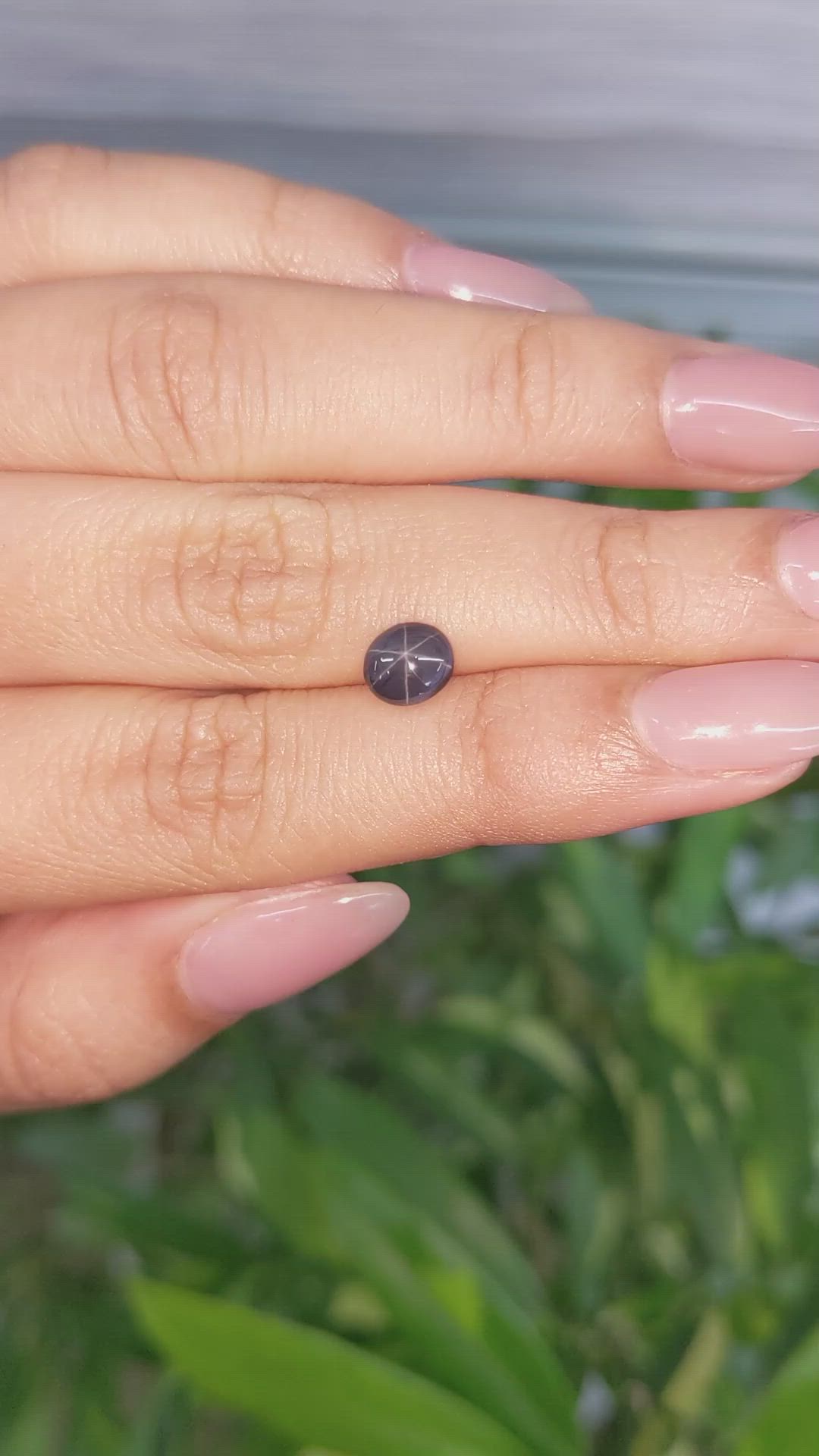 1.25 Ct. Purple Star Spinel from Ceylon (Sri Lanka) Size Video