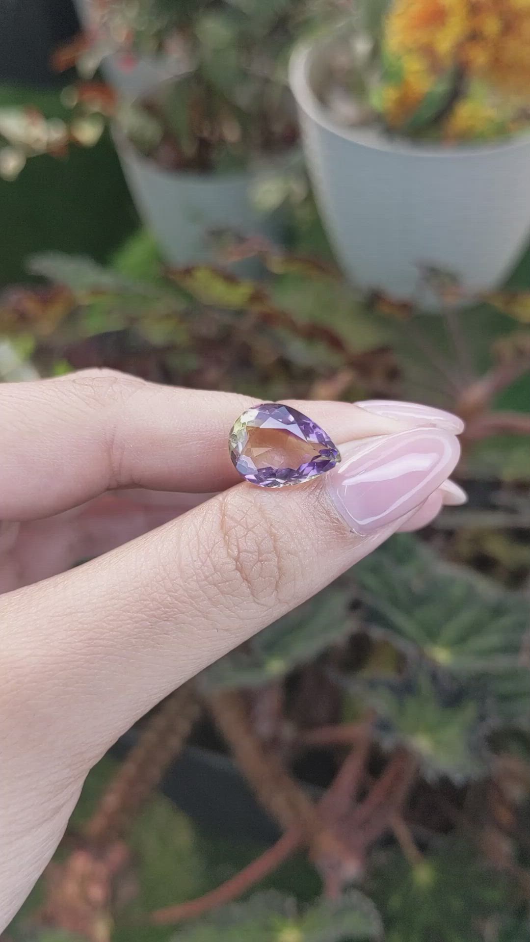 6.05 Ct. Ametrine from Ceylon (Sri Lanka) Size Video