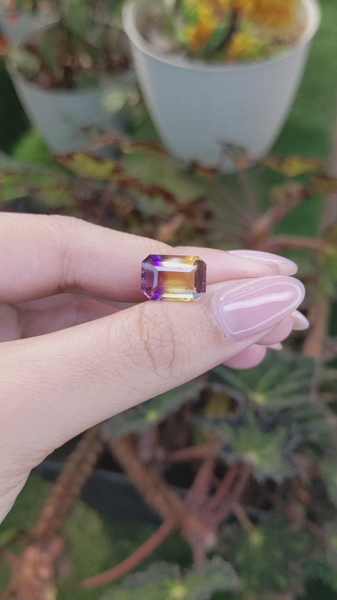 4.51 Ct. Ametrine from Ceylon (Sri Lanka) Size Video