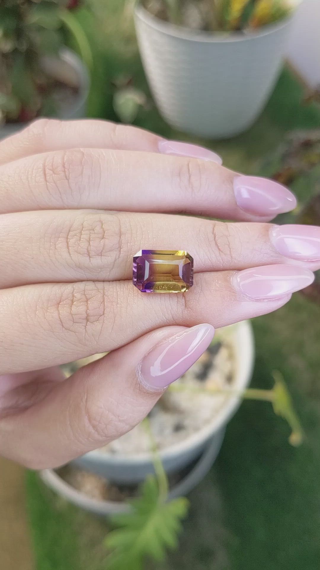 4.51 Ct. Ametrine from Ceylon (Sri Lanka) Size Video