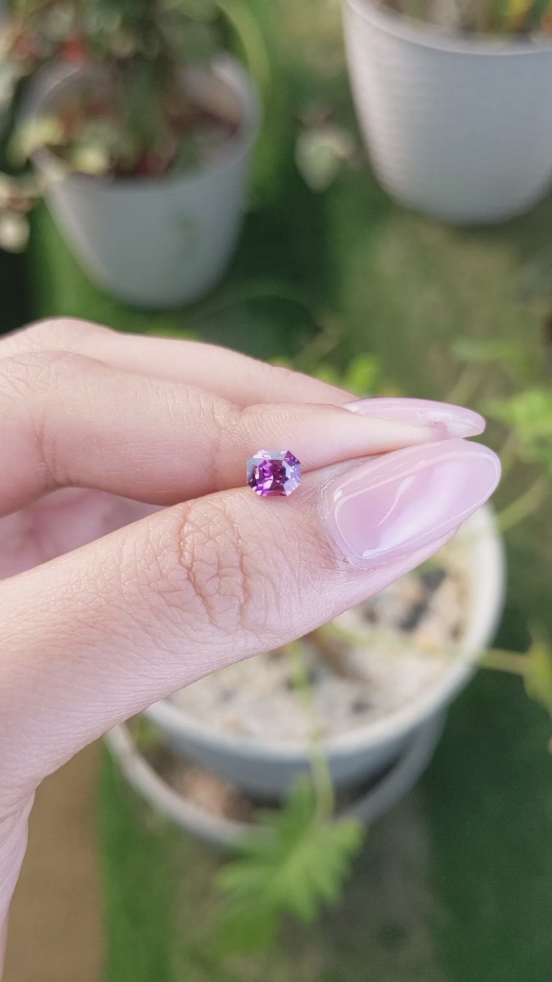 0.88 Ct. Rhodolite Garnet from Ceylon (Sri Lanka) Size Video