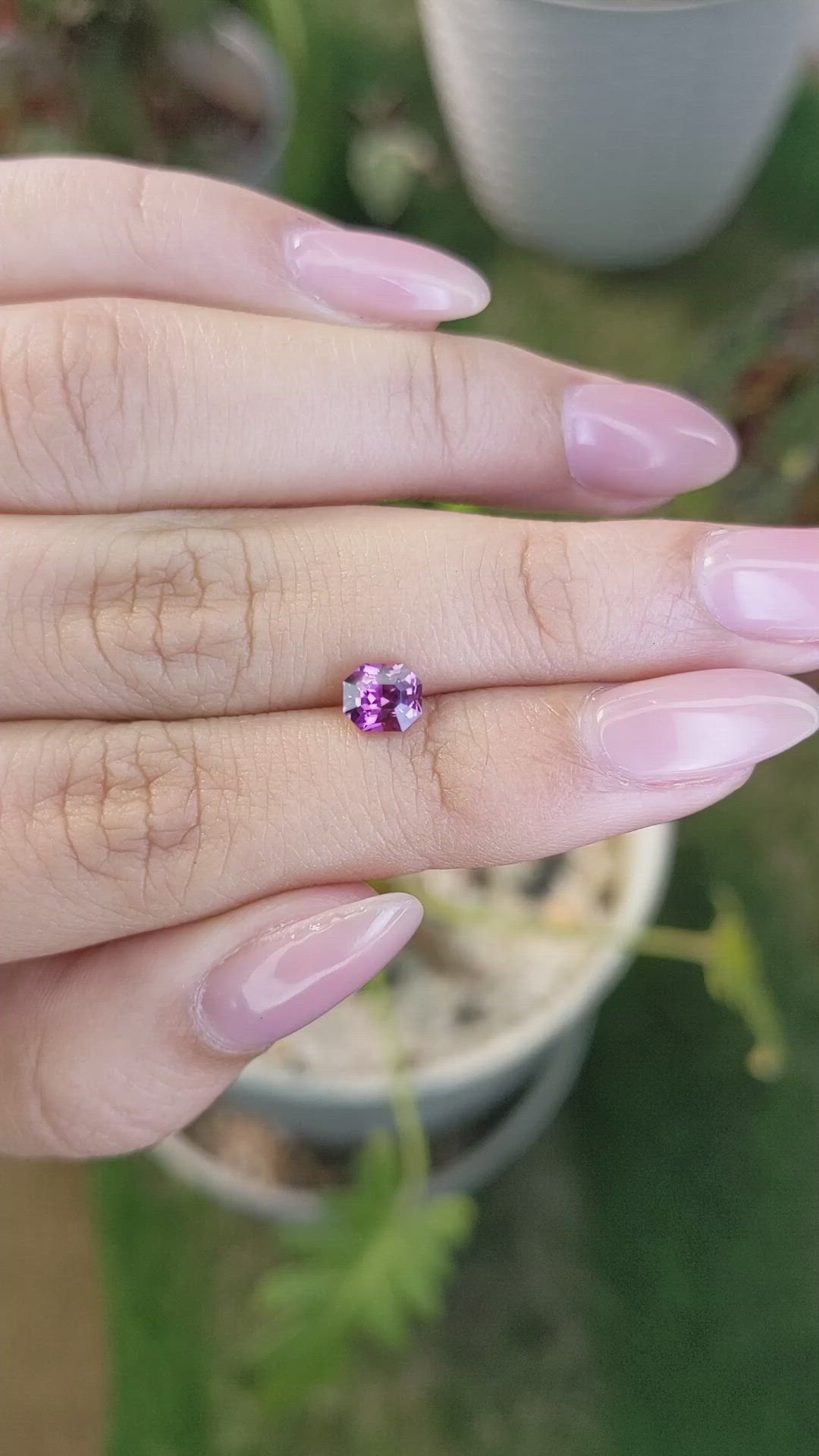 0.88 Ct. Rhodolite Garnet from Ceylon (Sri Lanka) Size Video