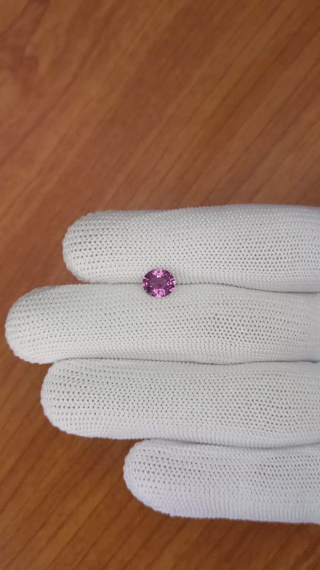 0.99 Ct. Rhodolite Garnet from Ceylon (Sri Lanka) Size Video