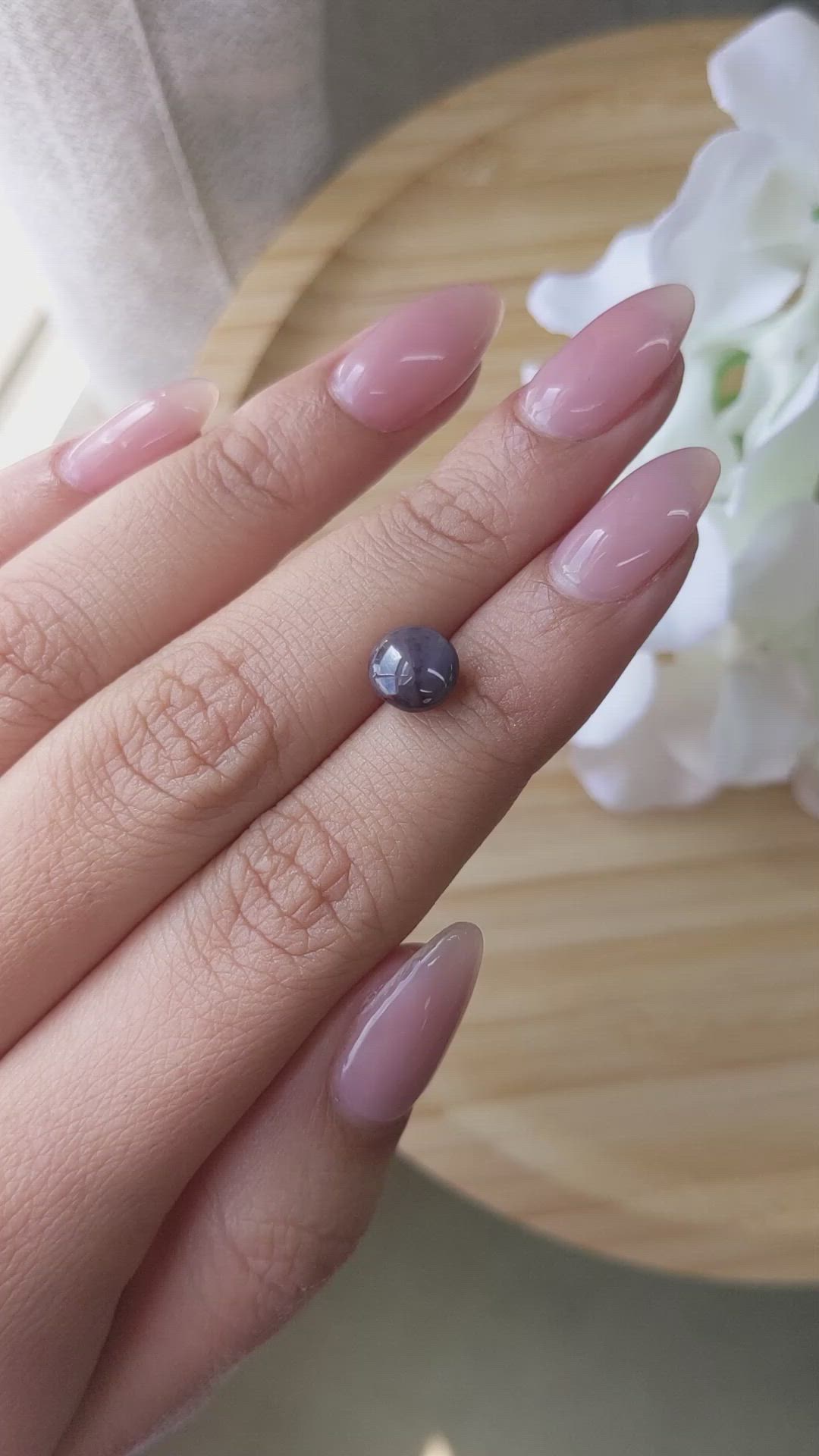 2.70 Ct. Purple Star Spinel from Ceylon (Sri Lanka) Size Video