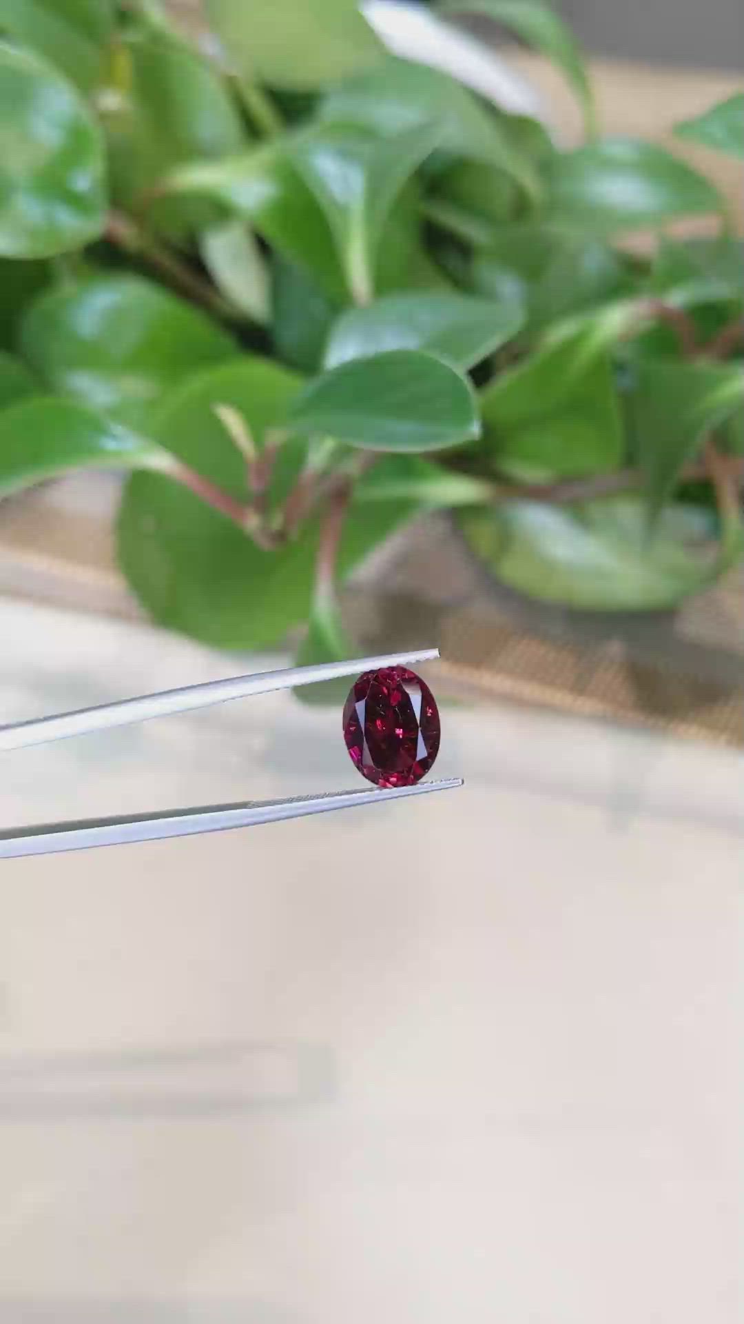 3.20 Ct. Rubellite Tourmaline from Brazil Size Video