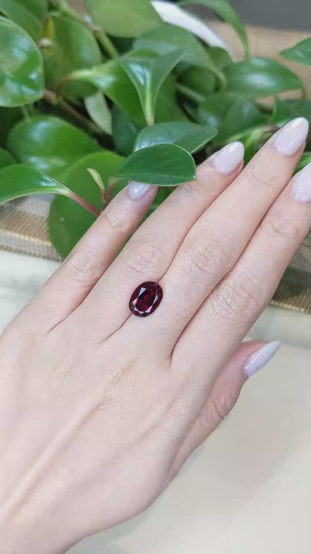 3.60 Ct. Rubellite Tourmaline from Brazil Size Video