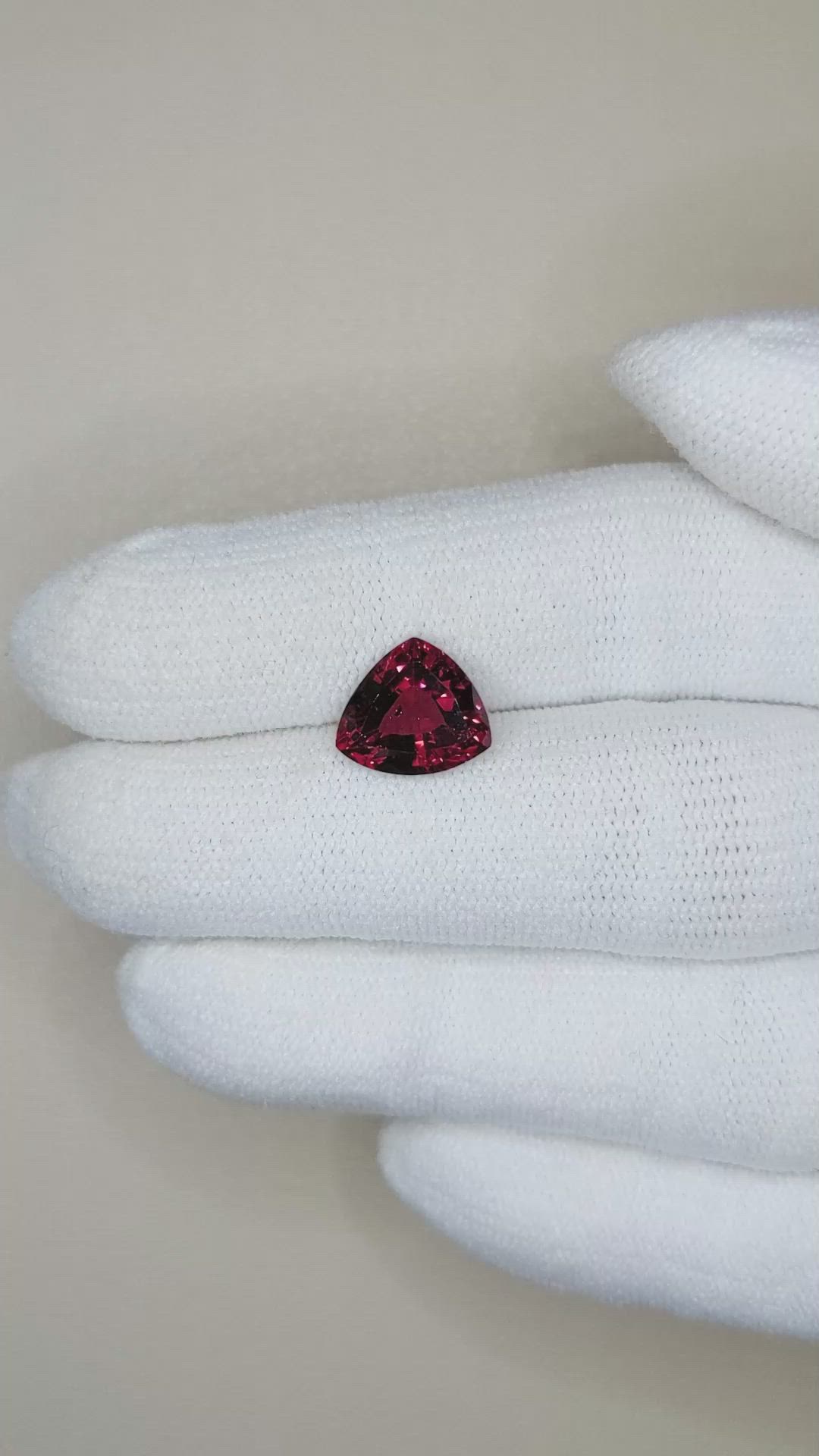 2.92 Ct. Rubellite Tourmaline from Brazil Size Video