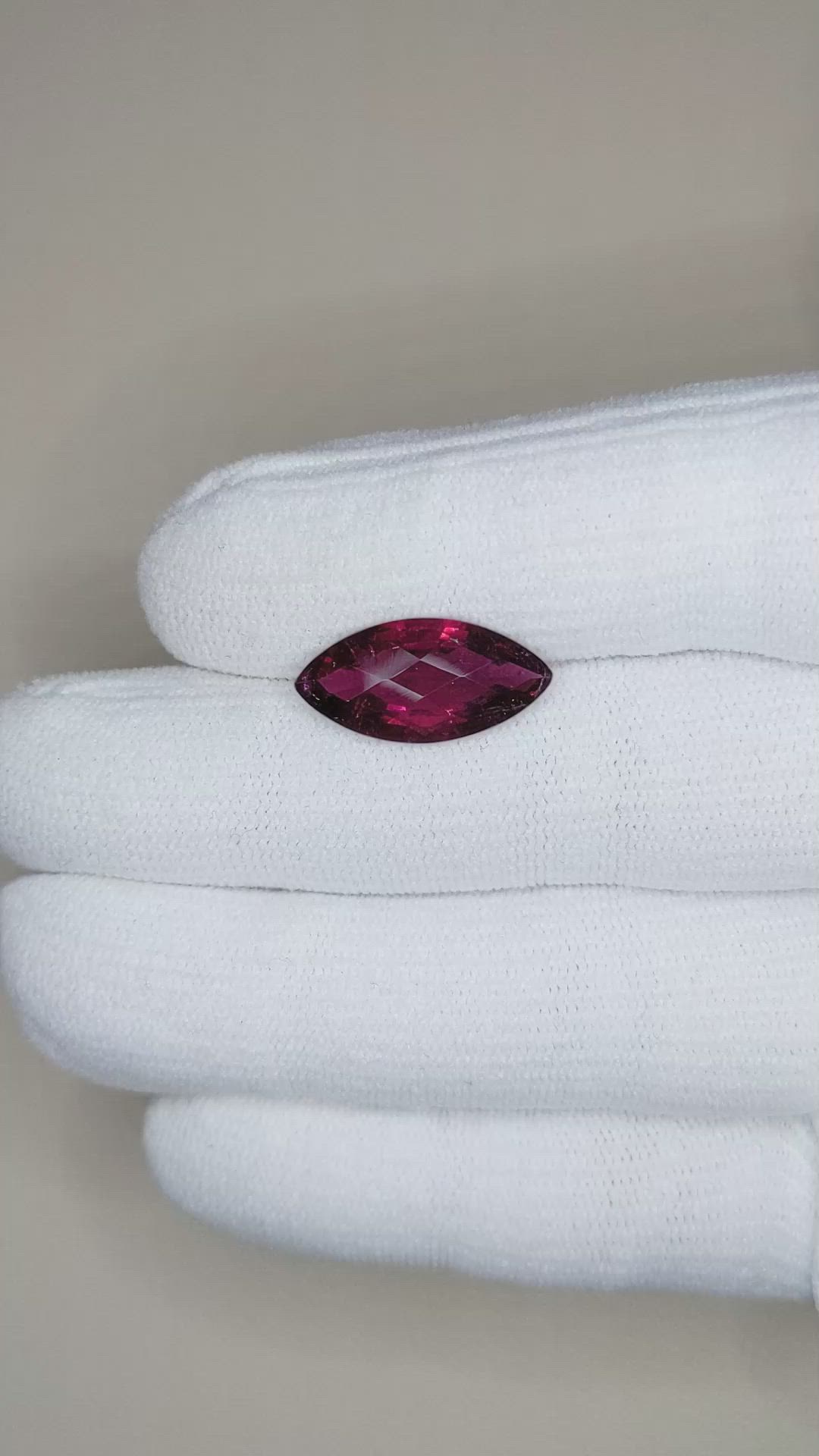4.82 Ct. Rubellite Tourmaline from Brazil Size Video