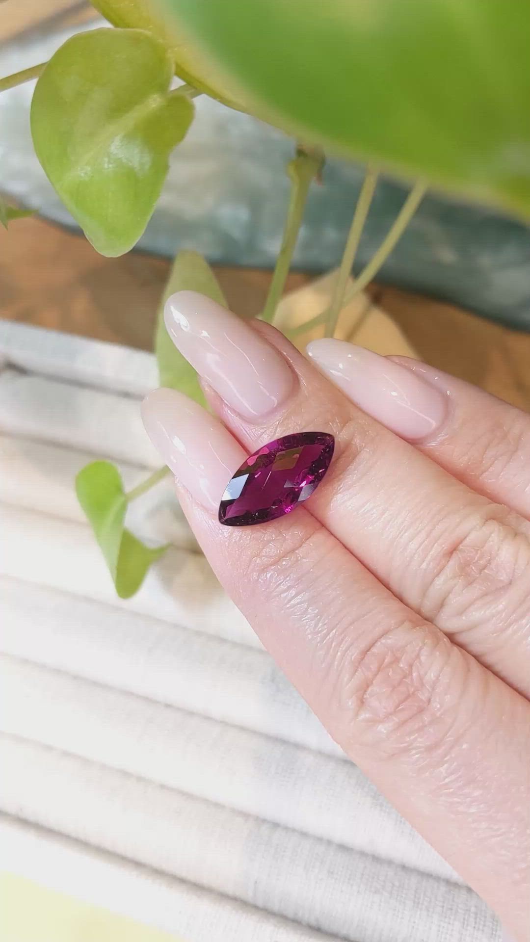 4.82 Ct. Rubellite Tourmaline from Brazil Size Video