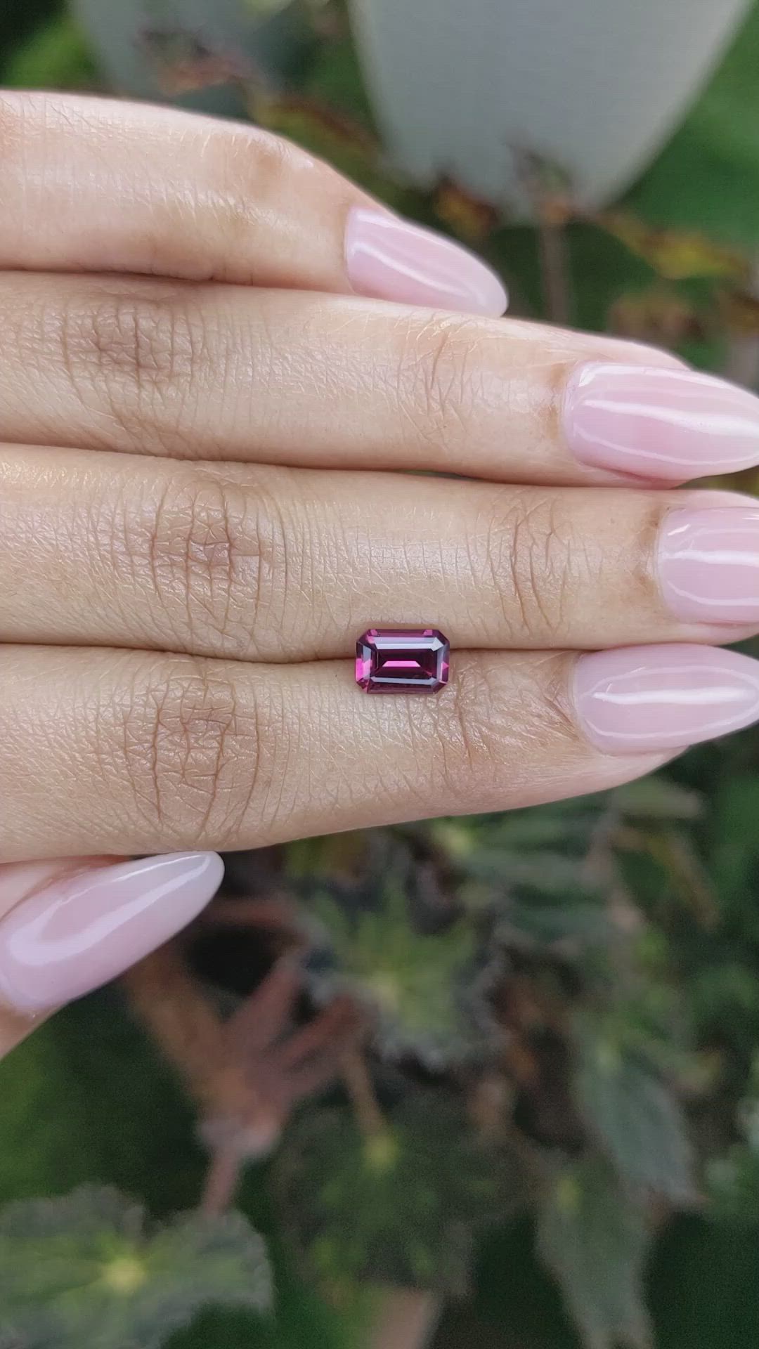 1.36 Ct. Rhodolite Garnet from Ceylon (Sri Lanka) Size Video