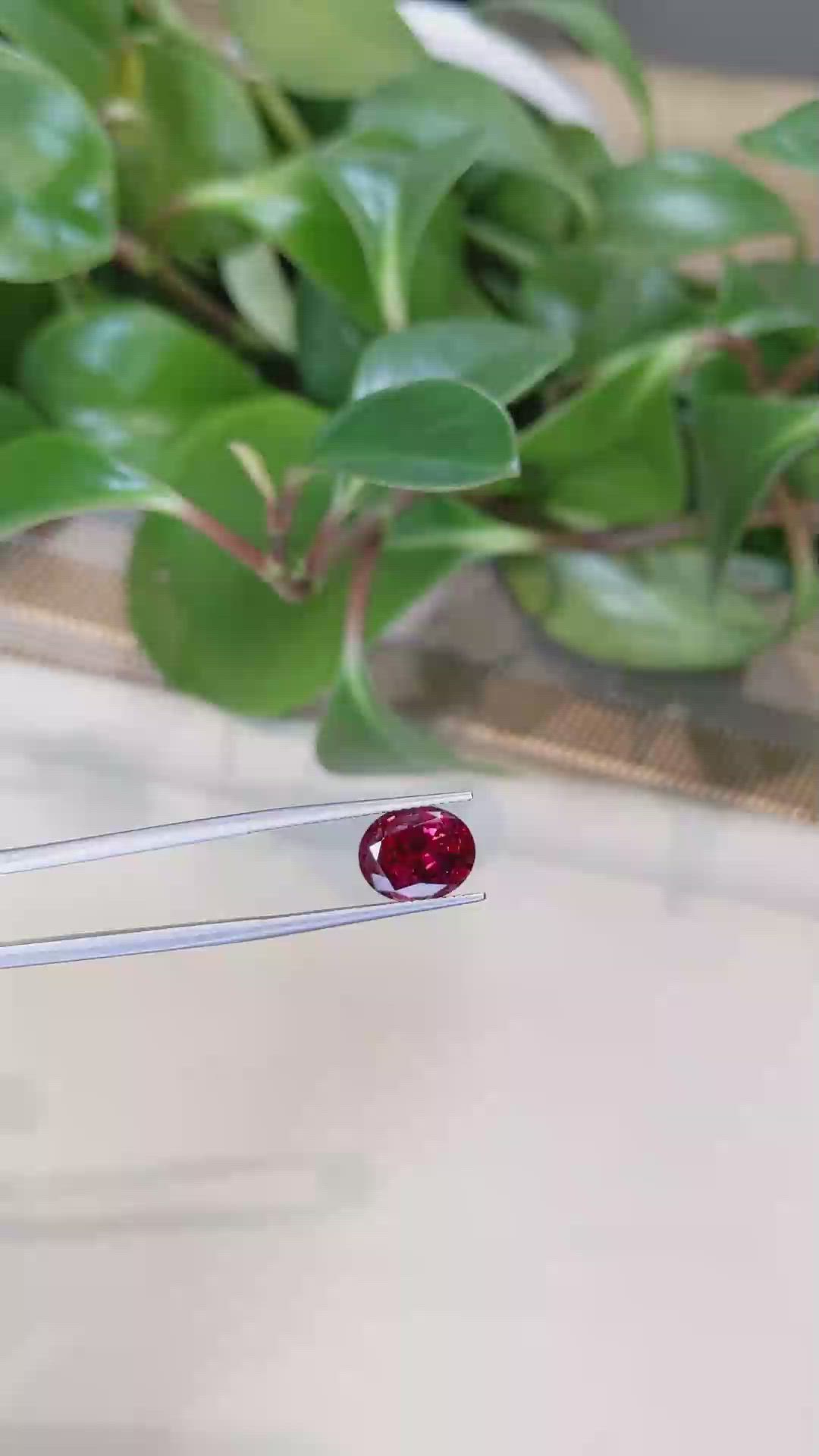 3.15 Ct. Rubellite Tourmaline from Brazil Size Video
