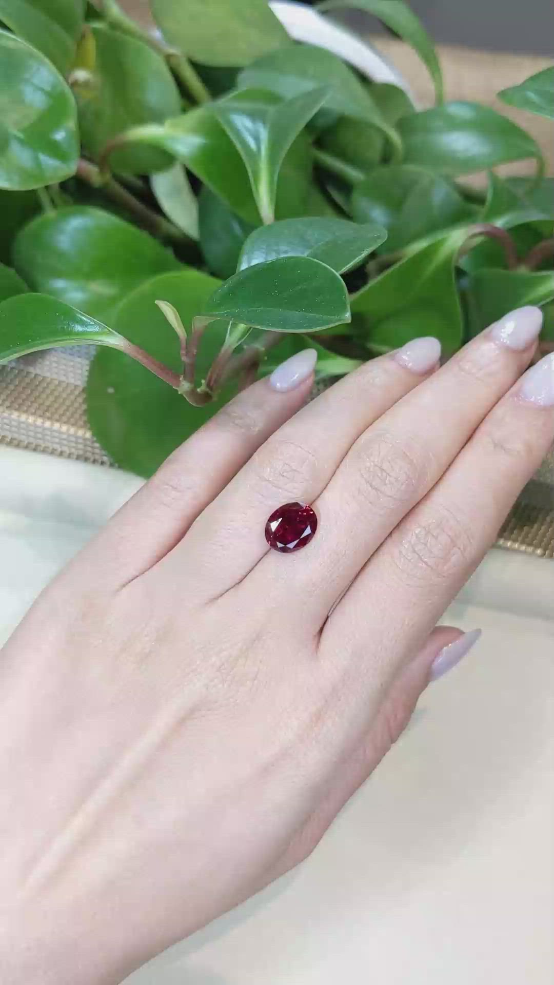 3.15 Ct. Rubellite Tourmaline from Brazil Size Video