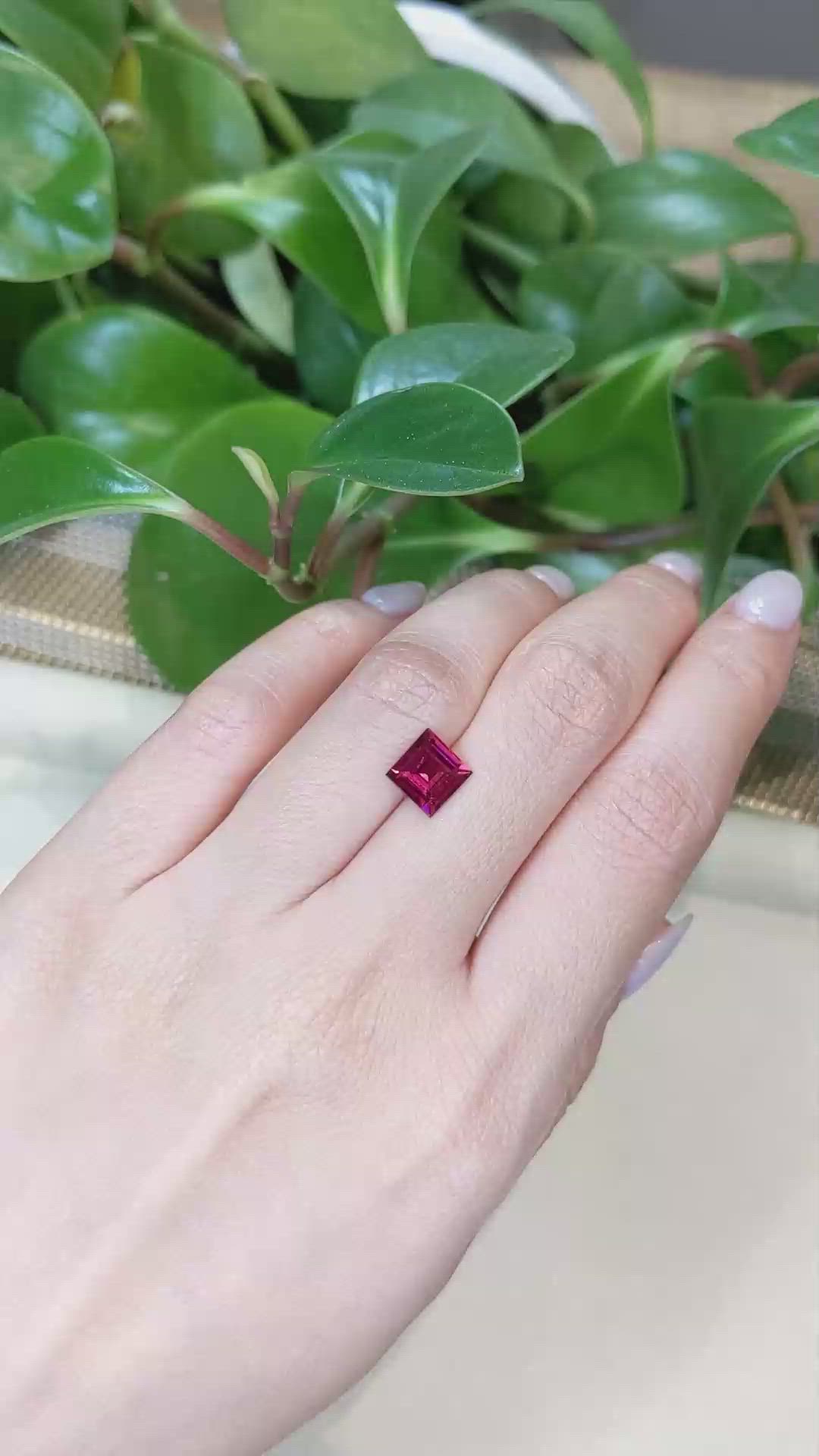 2.13 Ct. Rubellite Tourmaline from Brazil Size Video