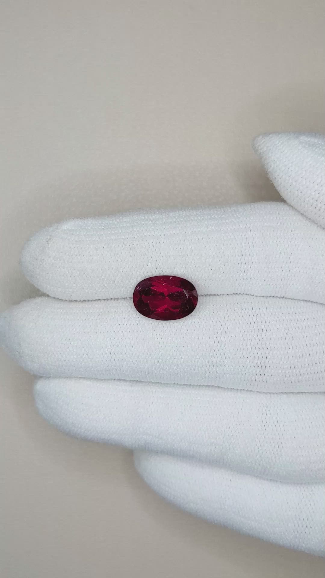 2.91 Ct. Rubellite Tourmaline from Brazil Size Video