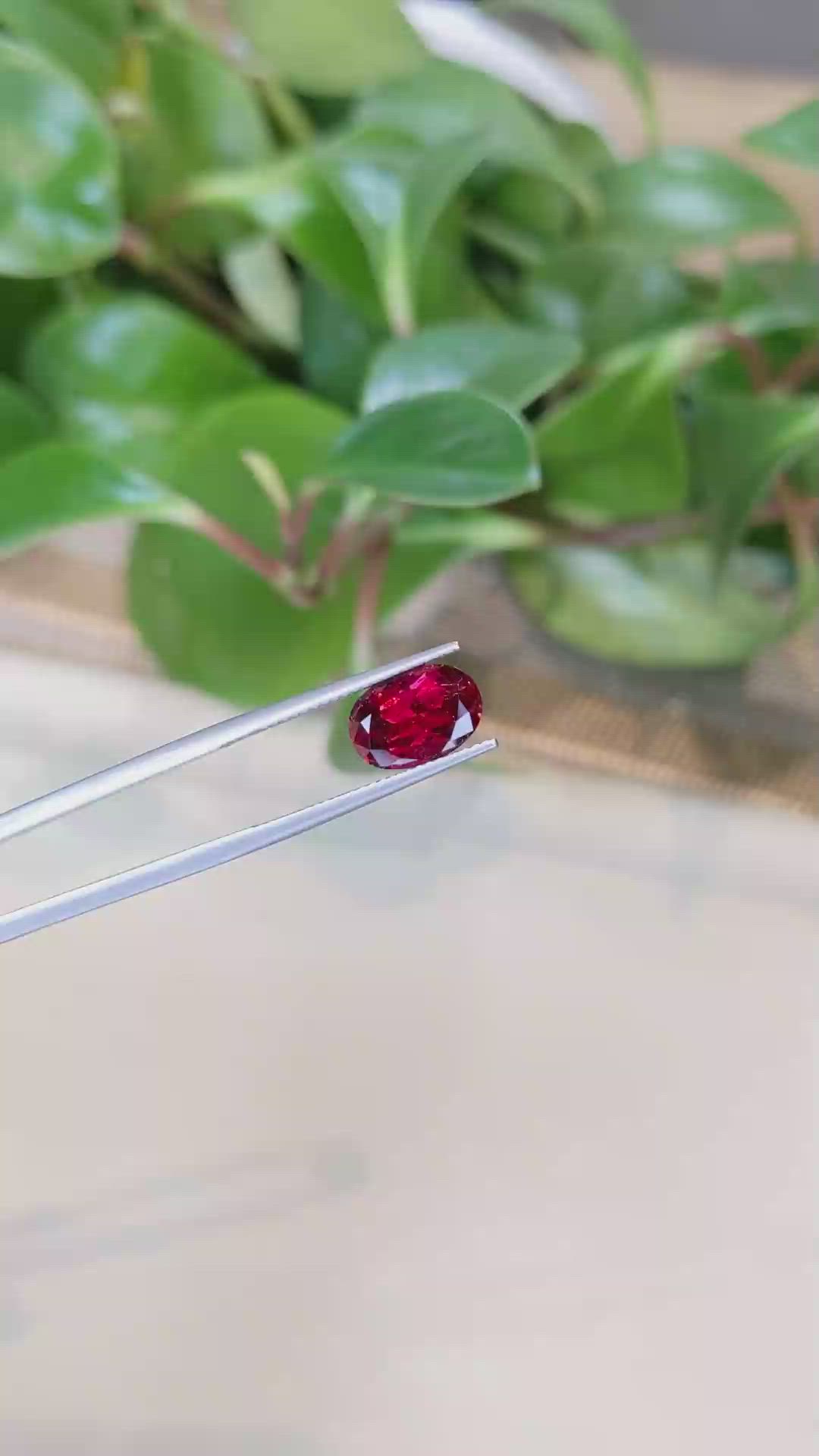 2.91 Ct. Rubellite Tourmaline from Brazil Size Video