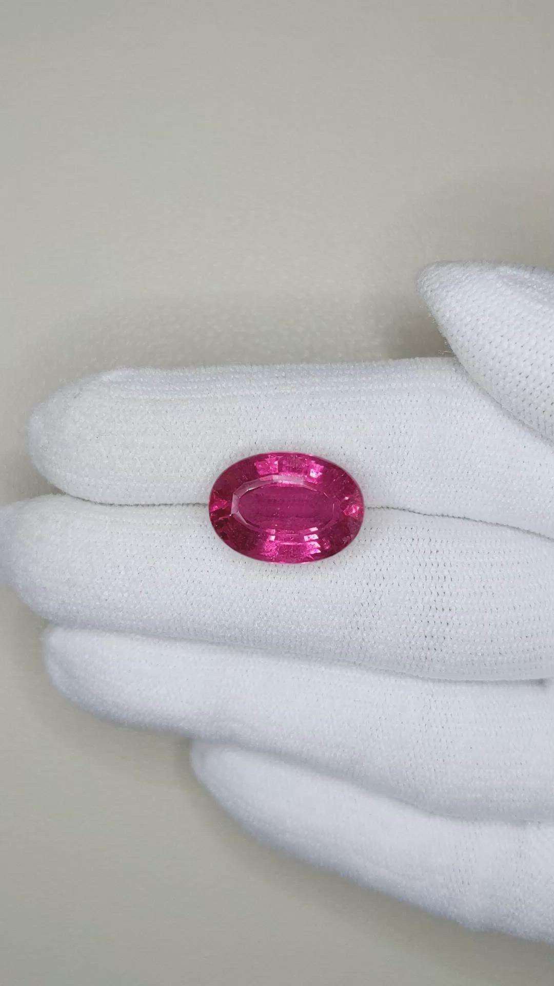10.10 Ct. Rubellite Tourmaline from Brazil Size Video