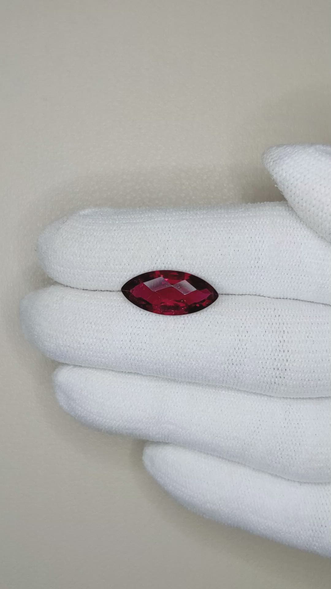 3.21 Ct. Rubellite Tourmaline from Brazil Size Video