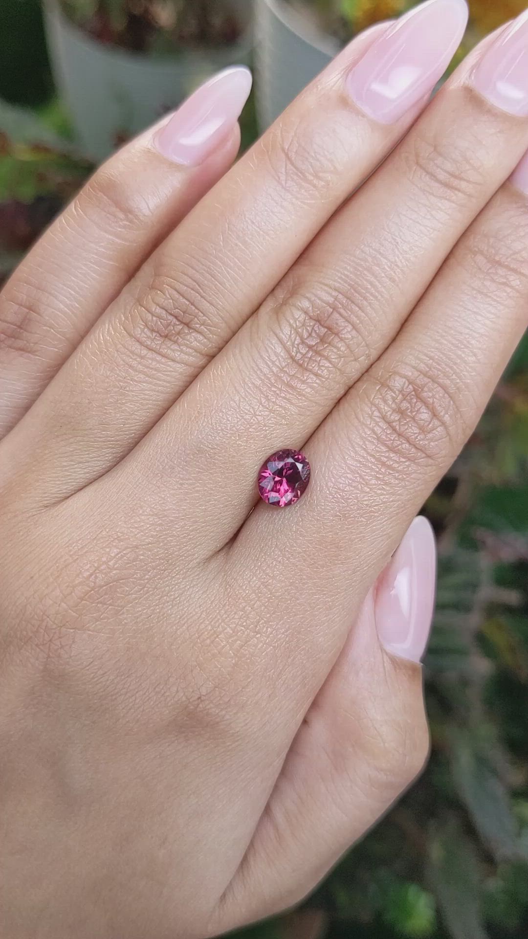 1.43 Ct. Rhodolite Garnet from Ceylon (Sri Lanka) Size Video