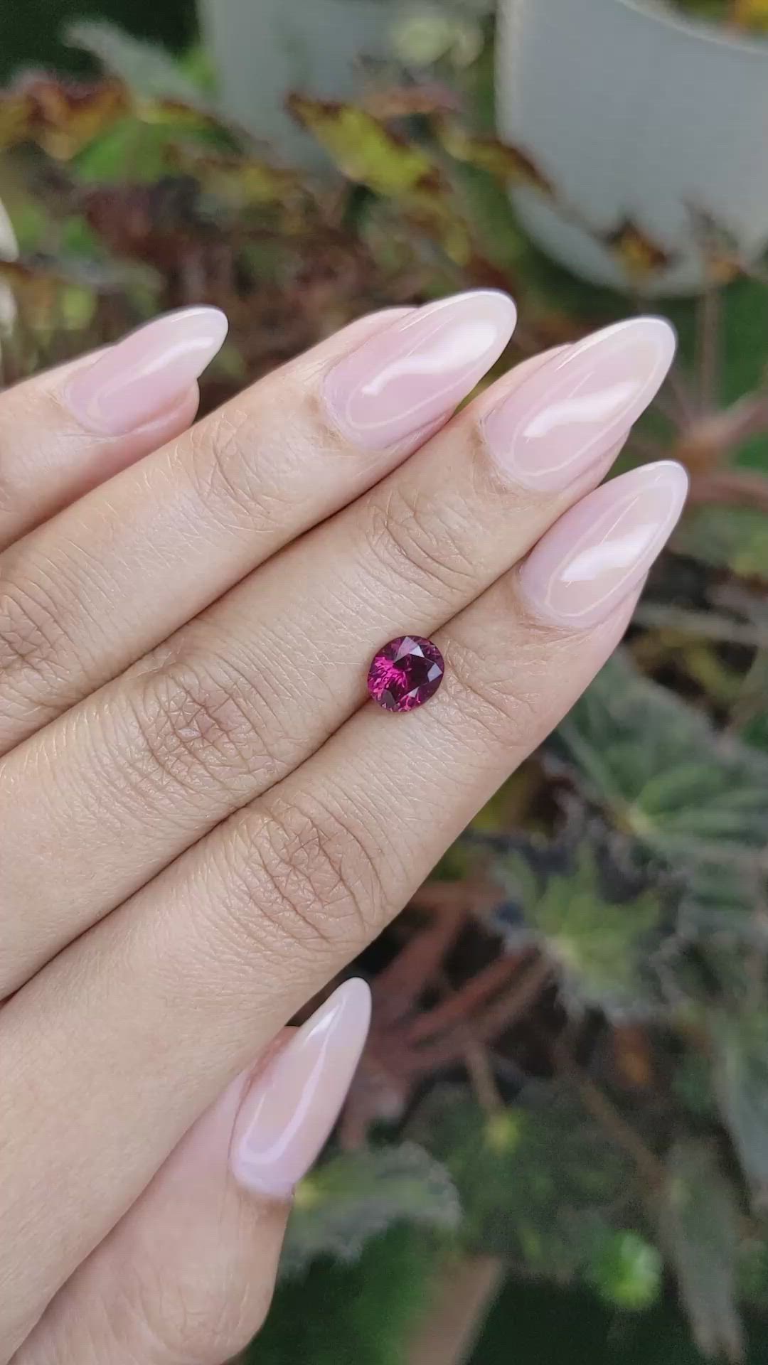 1.39 Ct. Garnet from Ceylon (Sri Lanka) Size Video