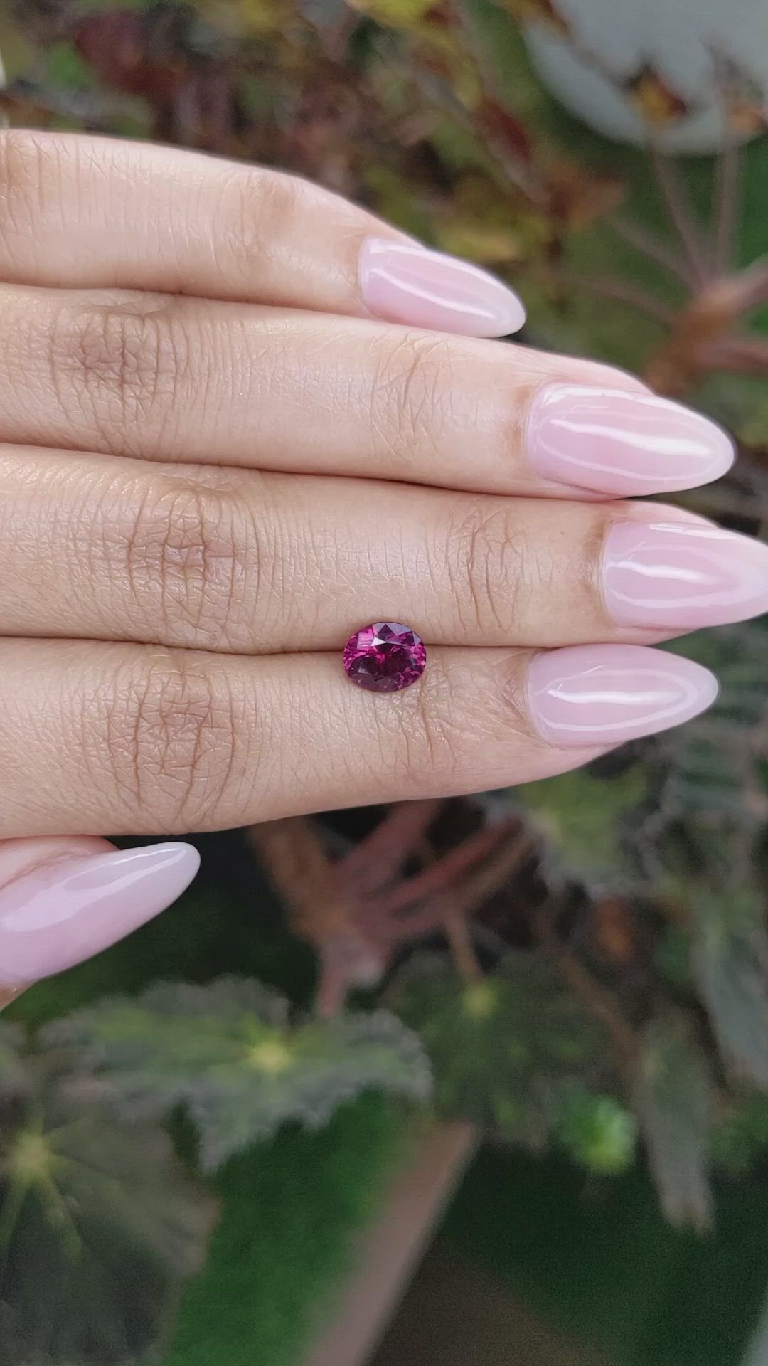 1.39 Ct. Garnet from Ceylon (Sri Lanka) Size Video