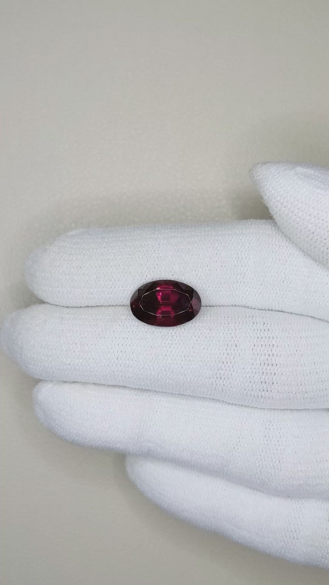 4.57 Ct. Rubellite Tourmaline from Brazil Size Video