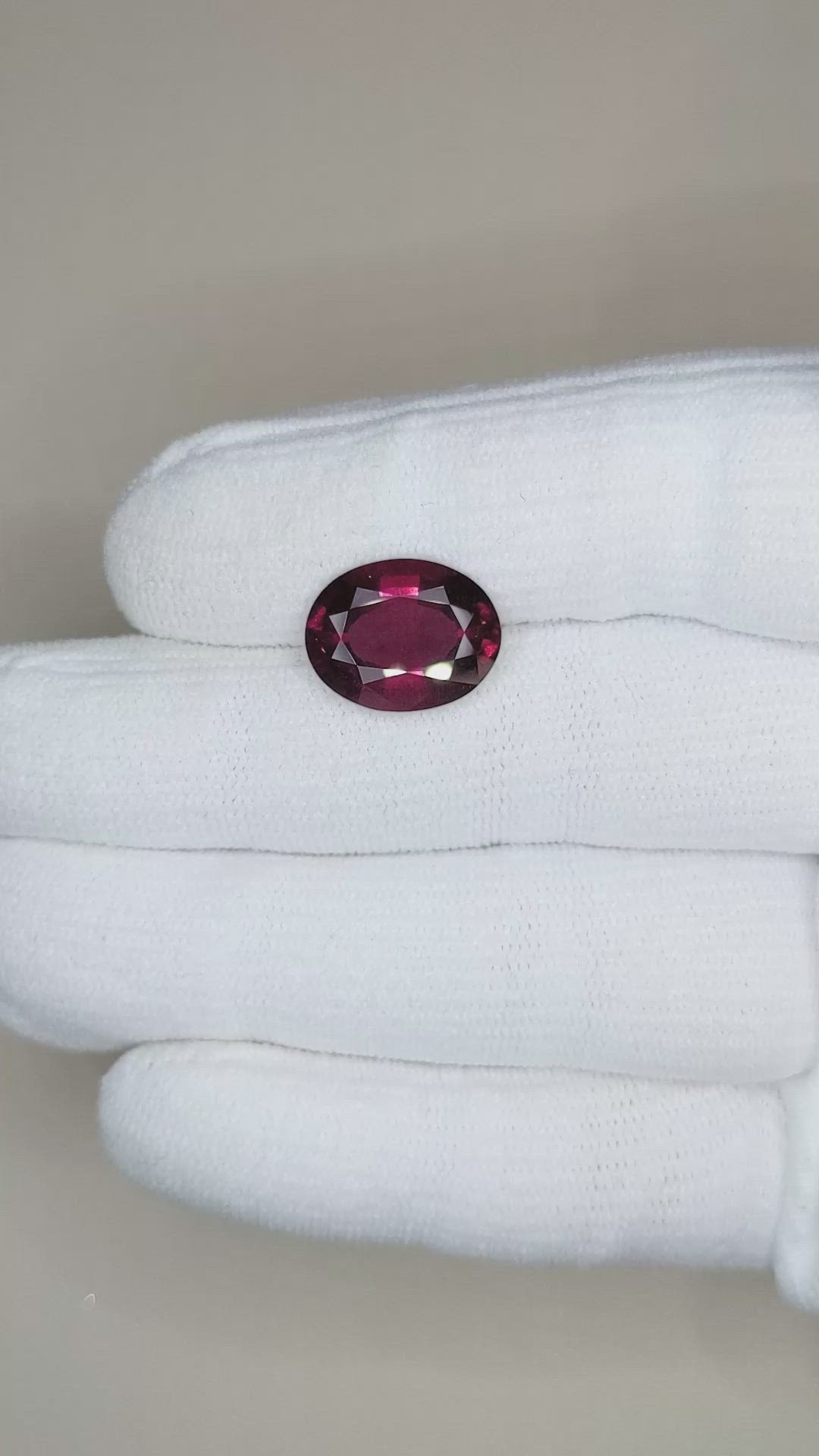 7.39 Ct. Rubellite Tourmaline from Brazil Size Video