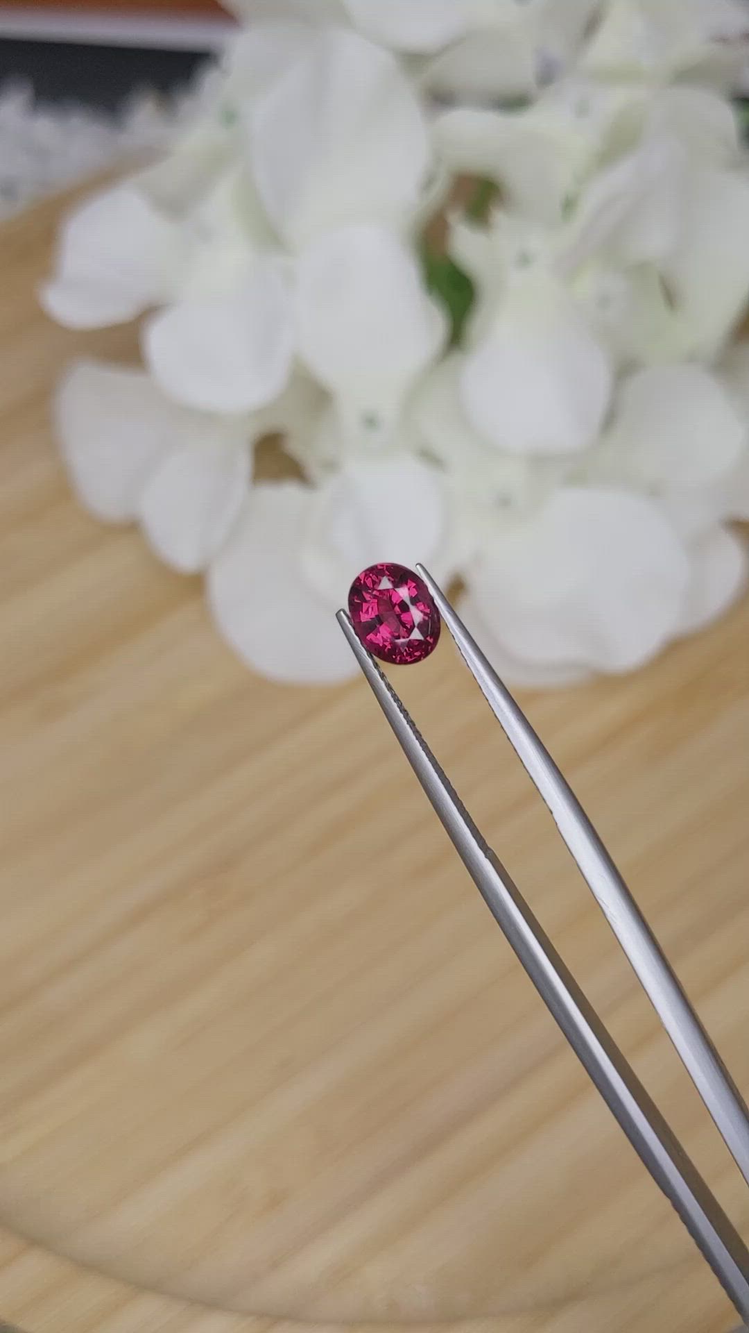1.50 Ct. Garnet from Ceylon (Sri Lanka) Size Video