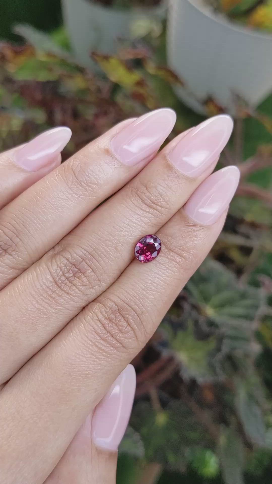 1.50 Ct. Garnet from Ceylon (Sri Lanka) Size Video
